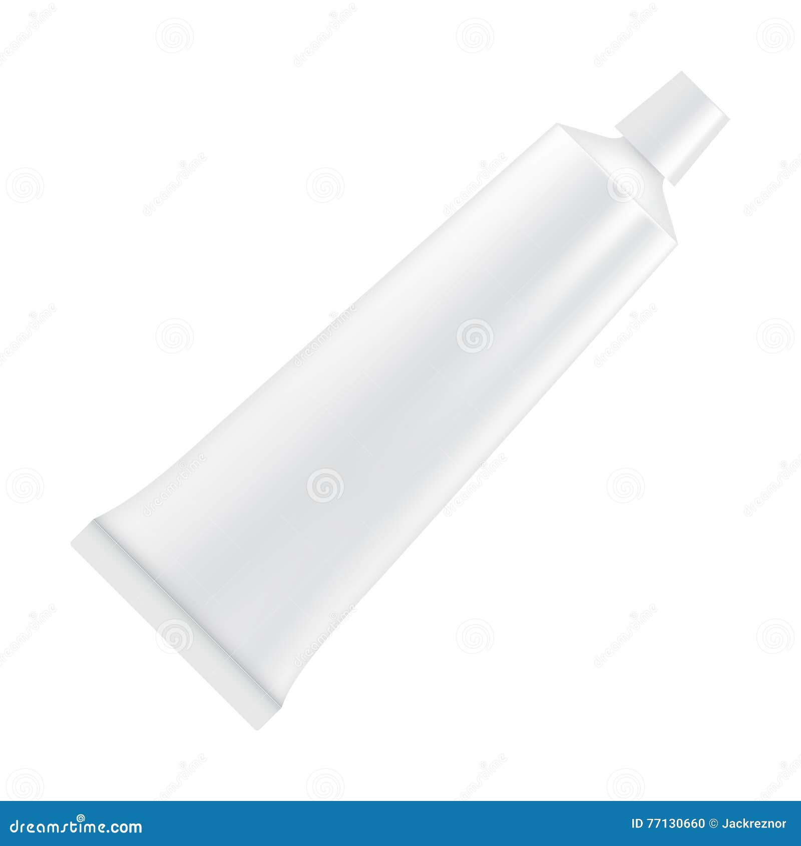 White Empty Tube Of Toothpaste Or Cream. Package Mock Up Stock Vector - Illustration of ...