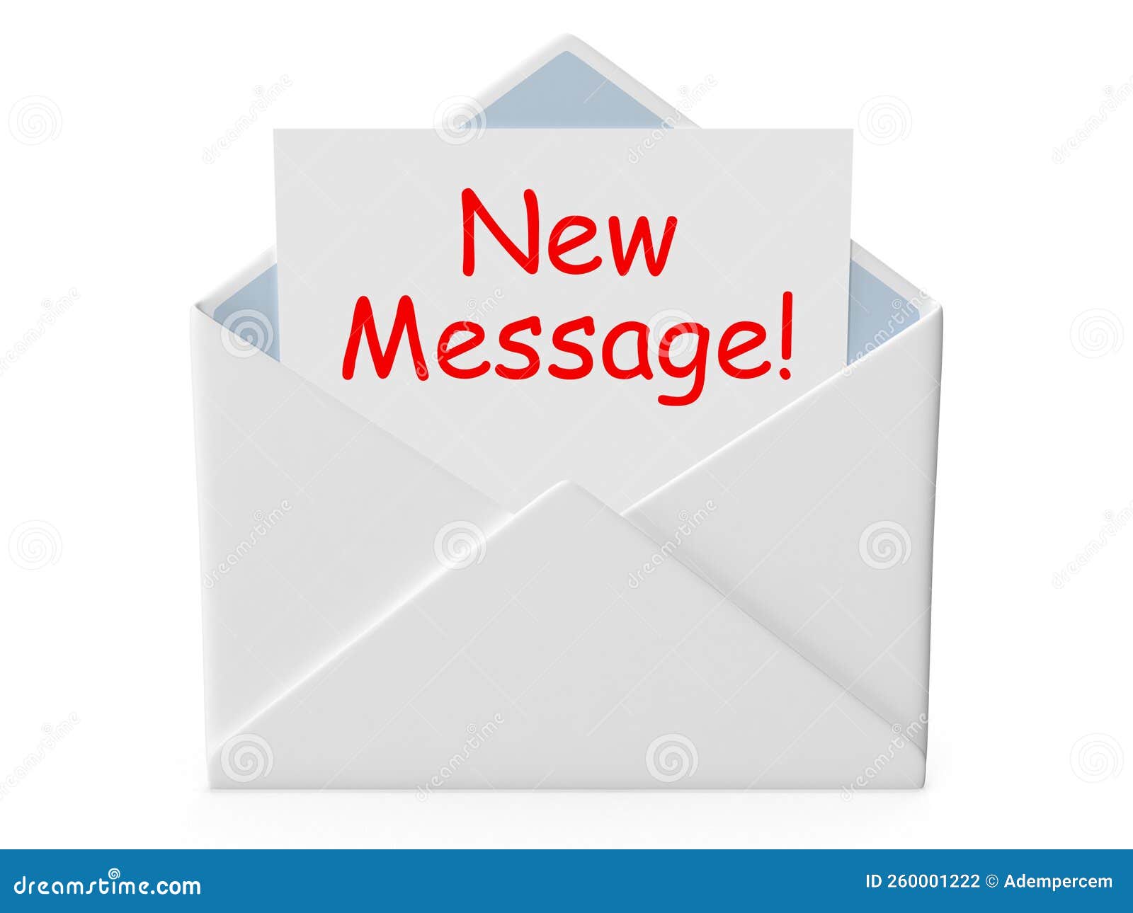 White Envelope and New Message Stock Illustration Illustration of
