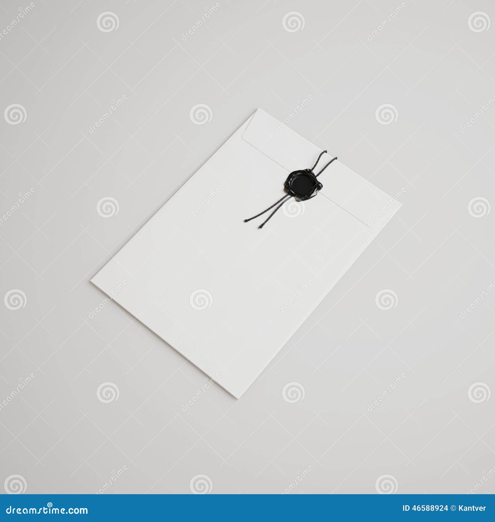 White envelope with seal stock photo. Image of white 46588924