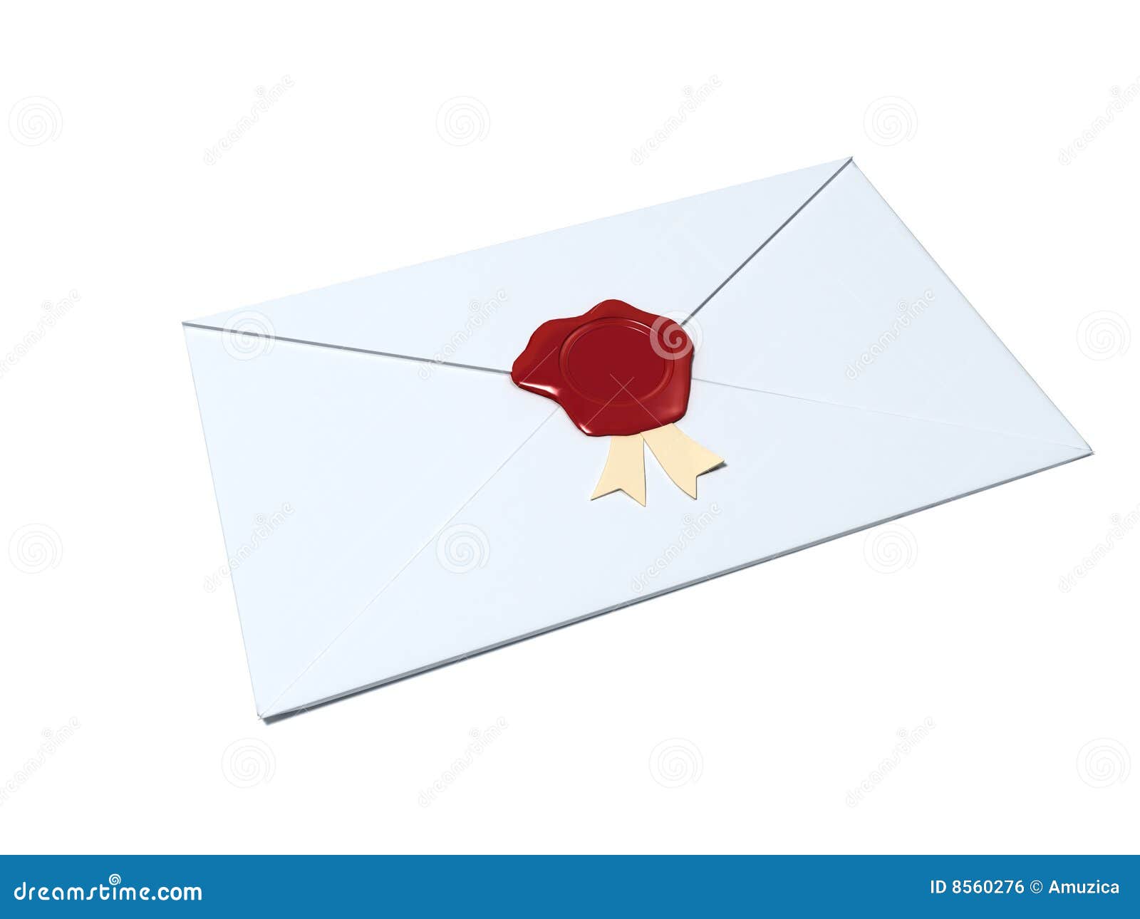 white envelope sealed with red wax