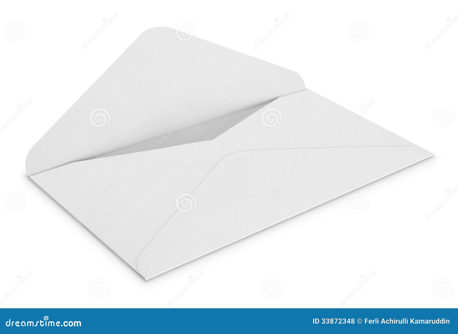 White Envelope on White Background Stock Photo Image of carton