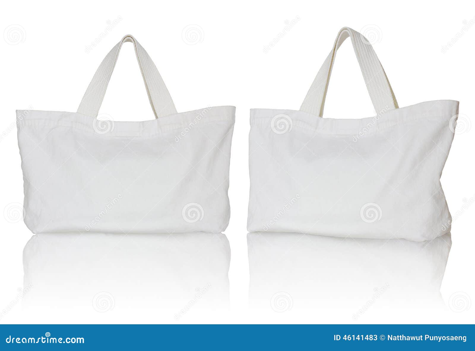 White fabric bag stock image. Image of natural, cotton 46141483