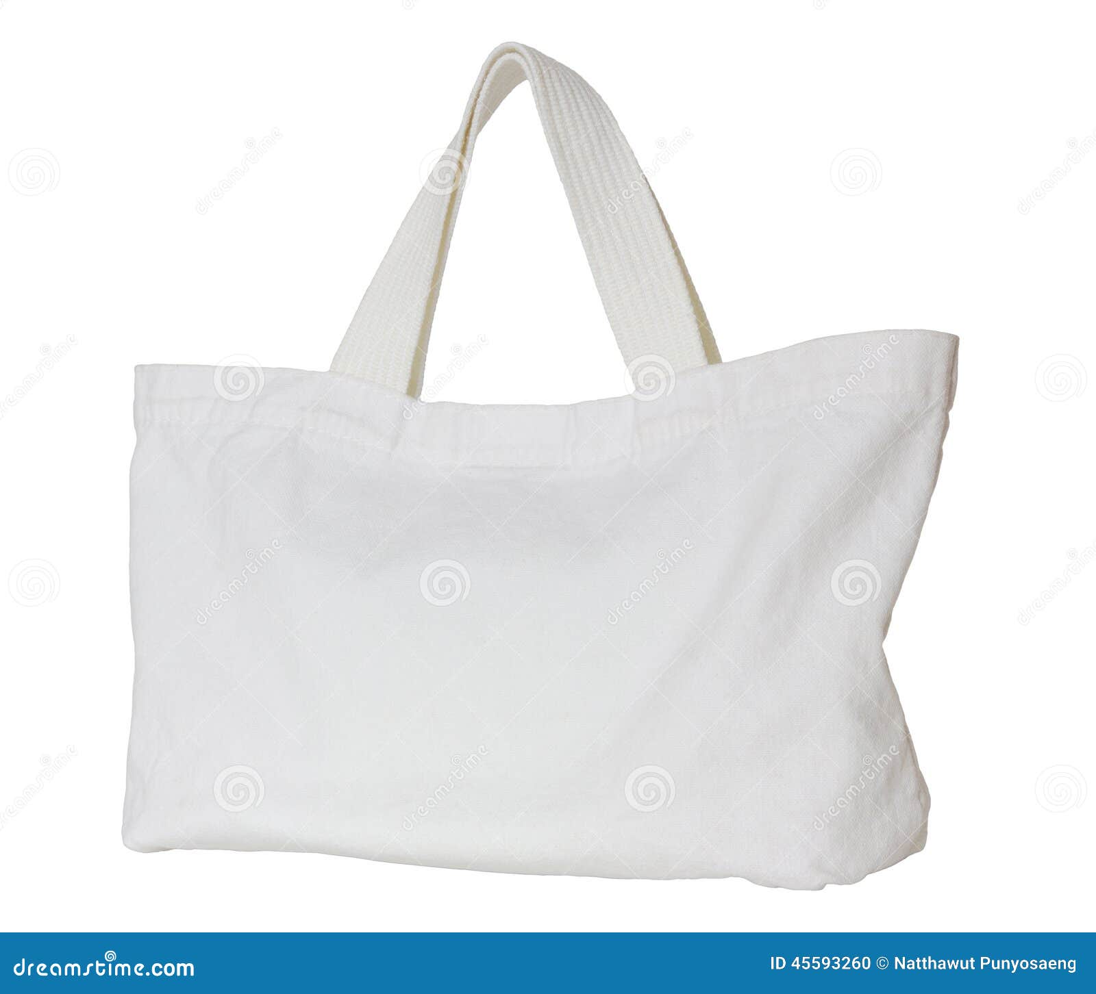 White Fabric Bag Isolated on White Stock Photo Image of market, natural 45593260