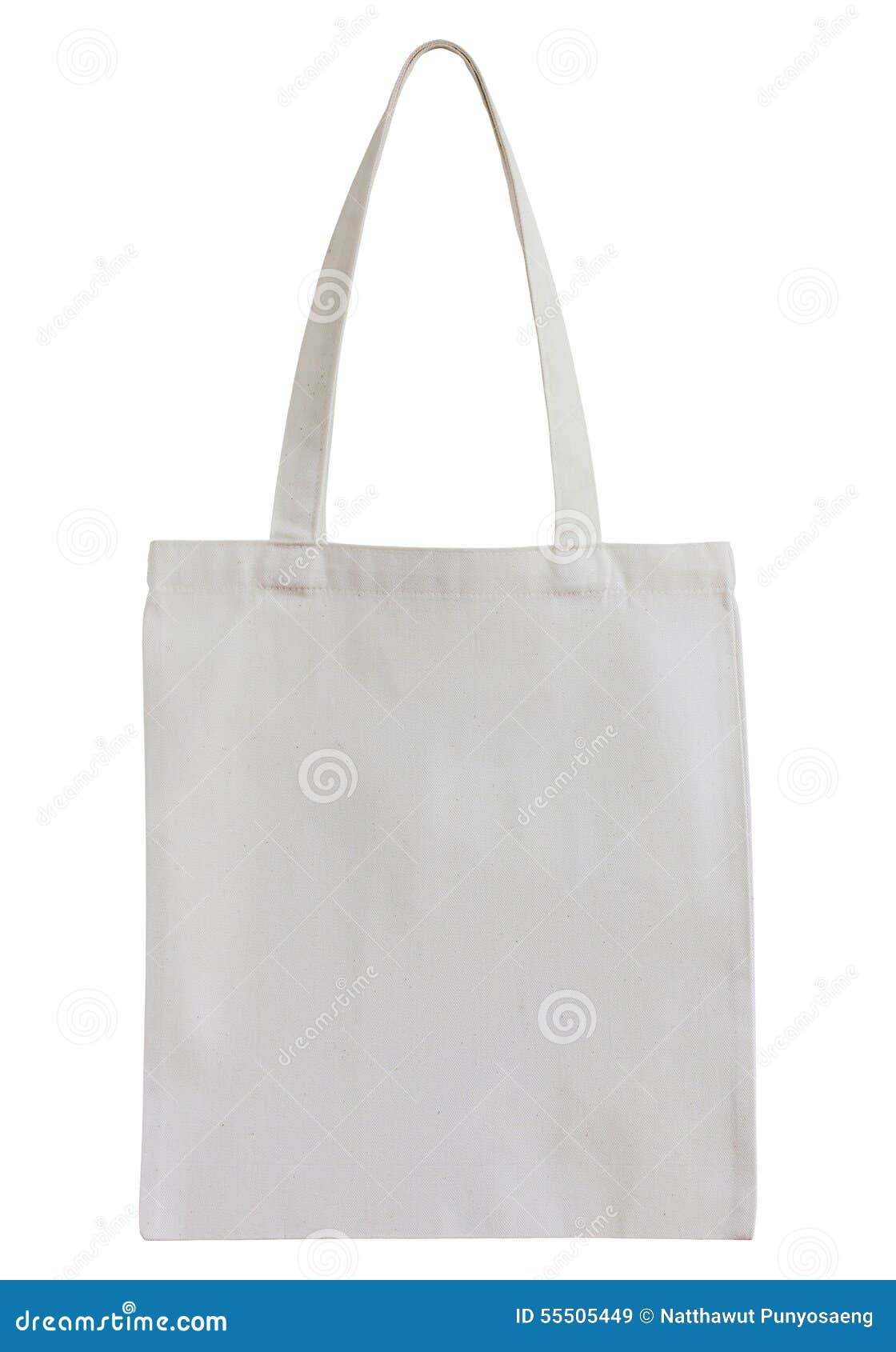 White Fabric Bag Isolated on White Stock Image Image of retail