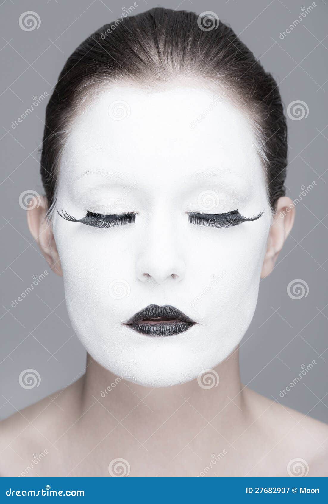 White face girl stock image. Image of cosmetics, beautiful - 27682907