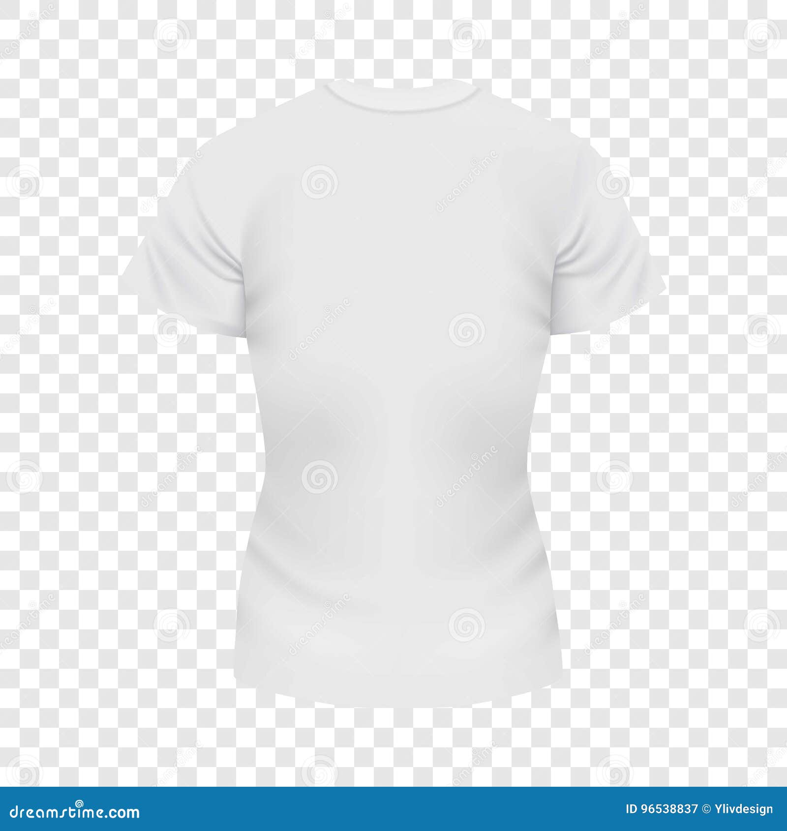 Download White Female Tshirt Mockup Realistic Style Stock Vector Illustration Of Fashion Front 96538837