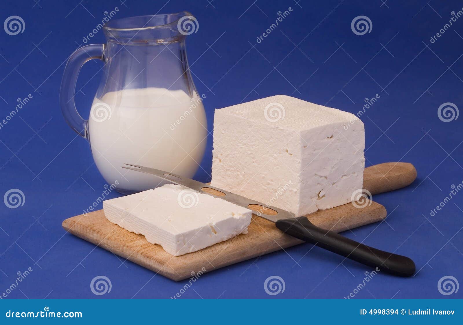 White feta cheese and milk stock photo. Image of bulgarian 4998394