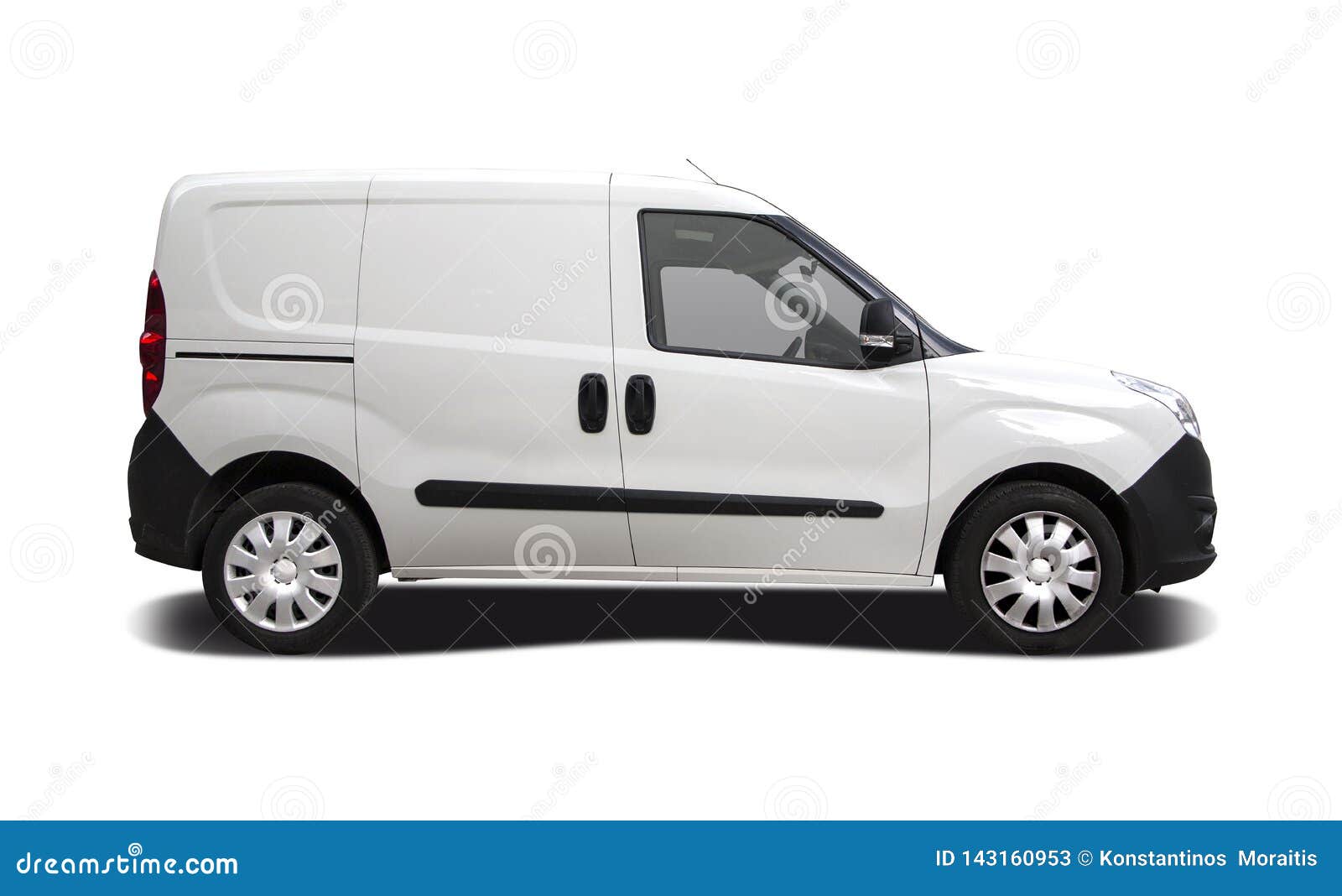 white fiat doblo van  on white