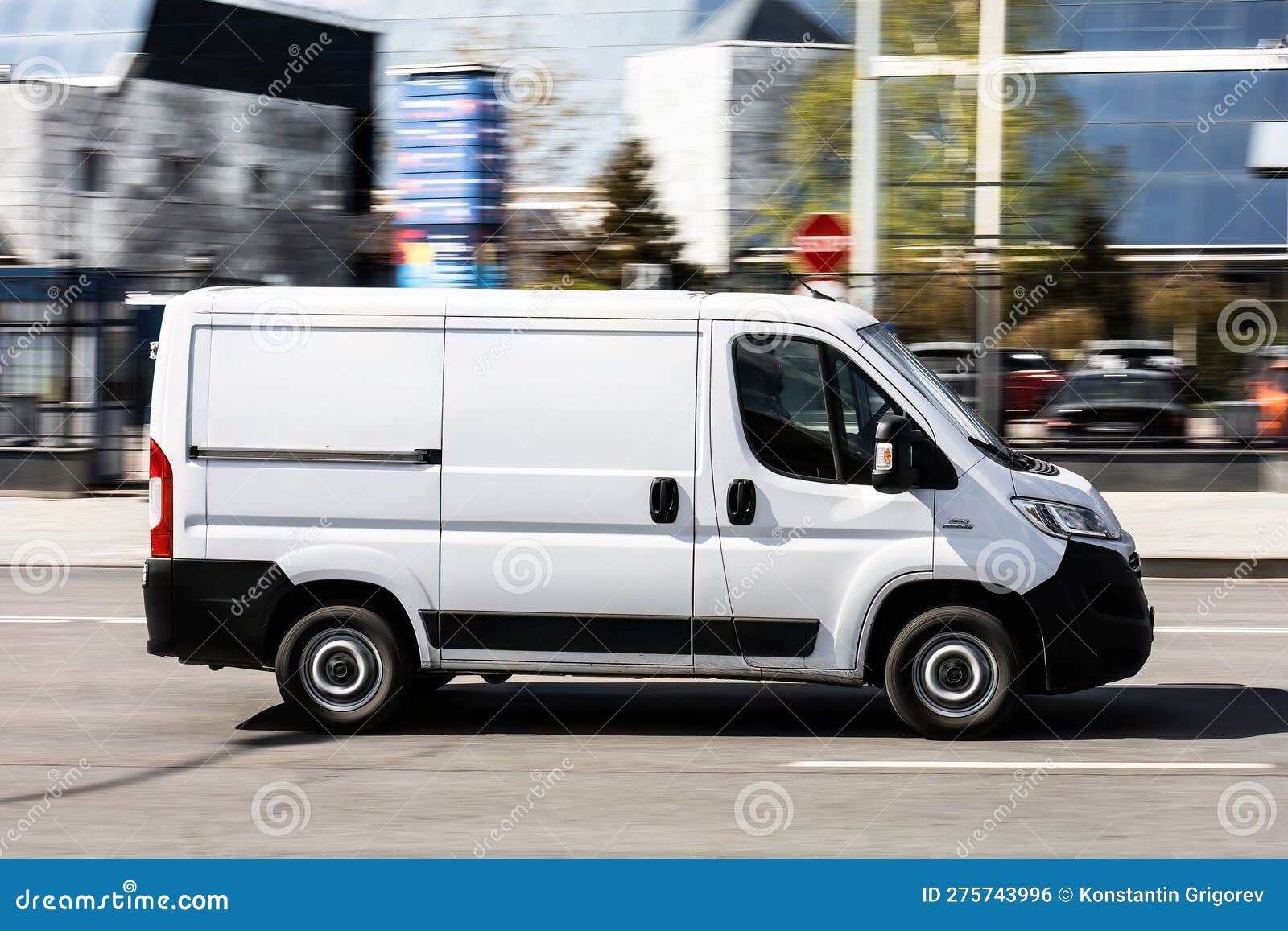 White Fiat Ducato Cargo Van With Tall Roof Parked On The Street Stock Photo  - Download Image Now - iStock