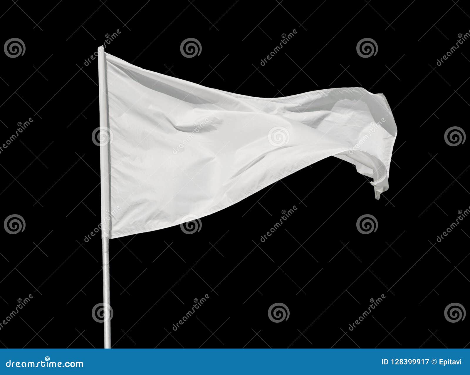 White Flag Isolated on Black Stock Image - Image of empty, background:  128399917, image size:1600x1276