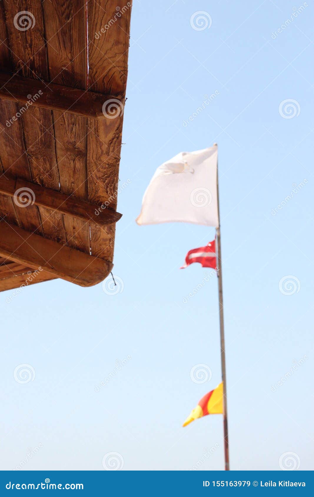 White Flag and Part of the Tent Stock Image Image of object, flag