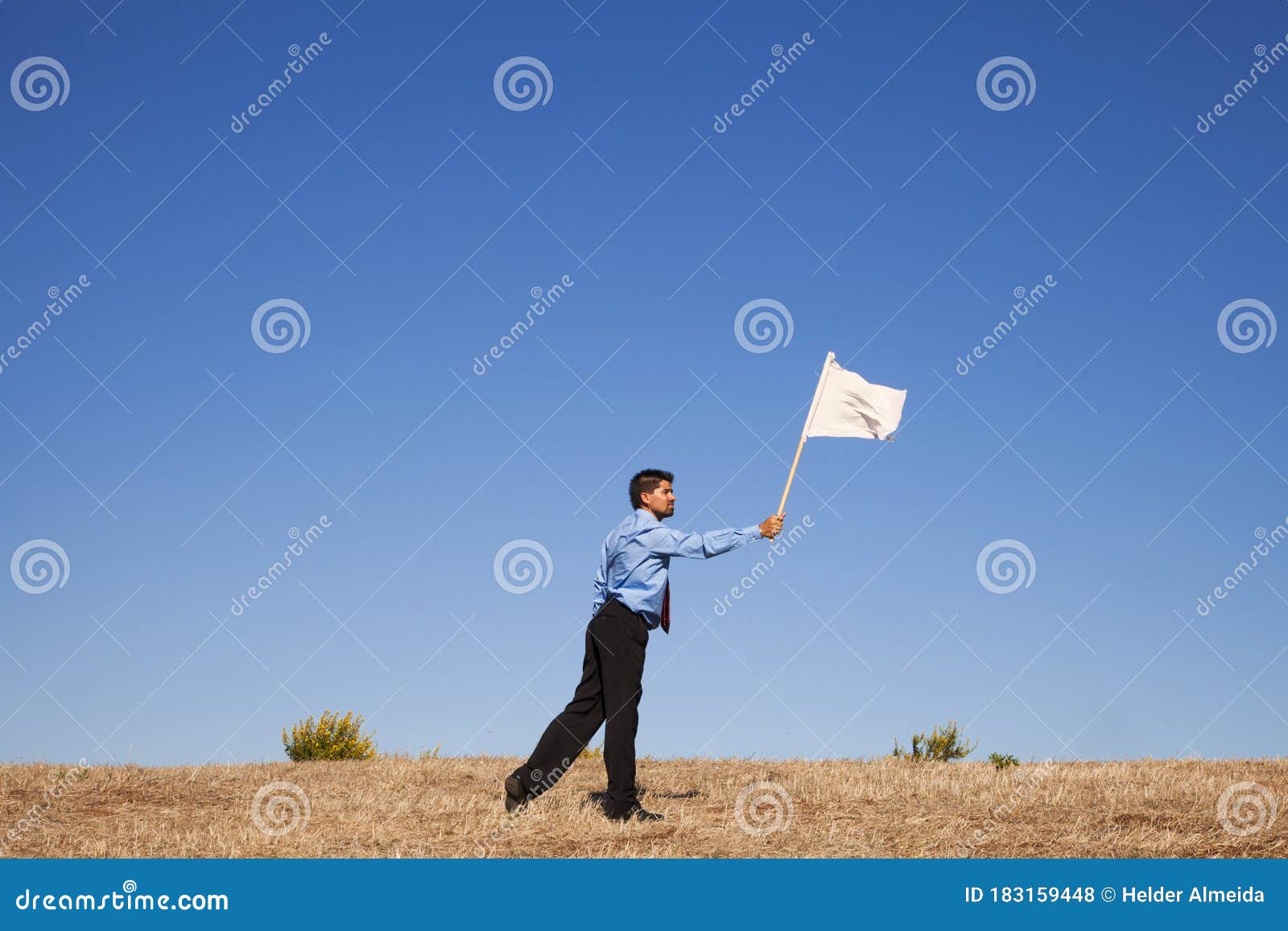 White flag for surrender stock photo. Image of defeat 183159448