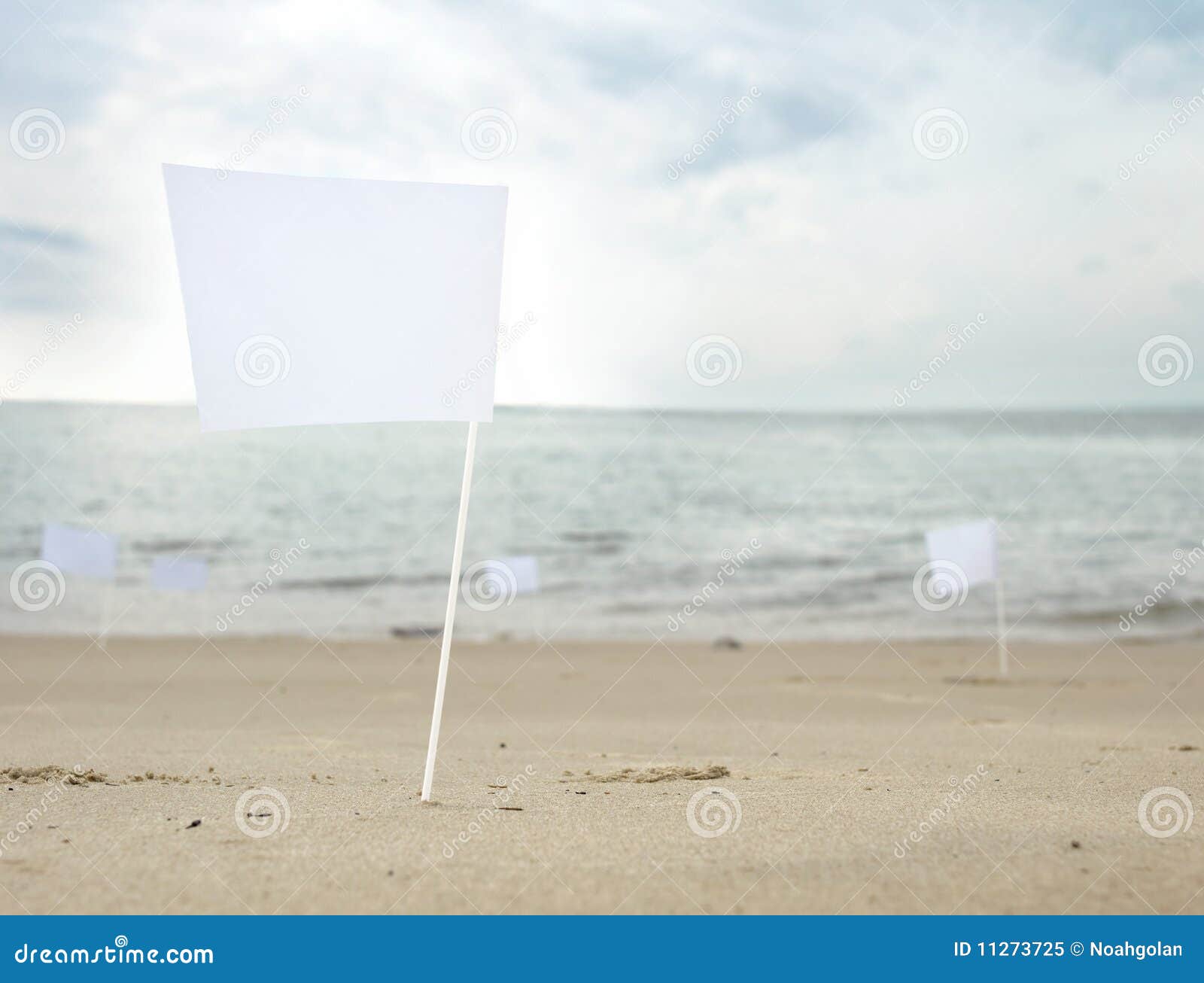 A white flags at the beach stock image. Image of flag 11273725
