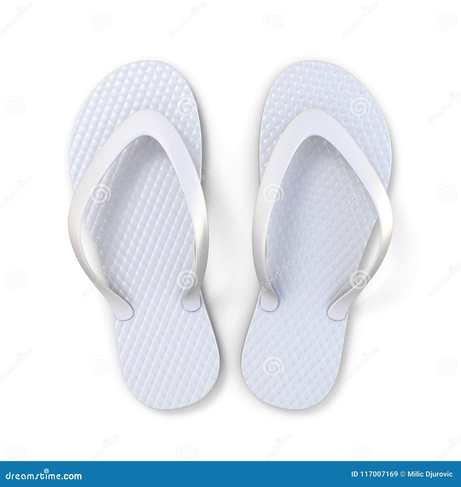 Download White Flip Flops Top View 3D Rendering Stock Illustration ...