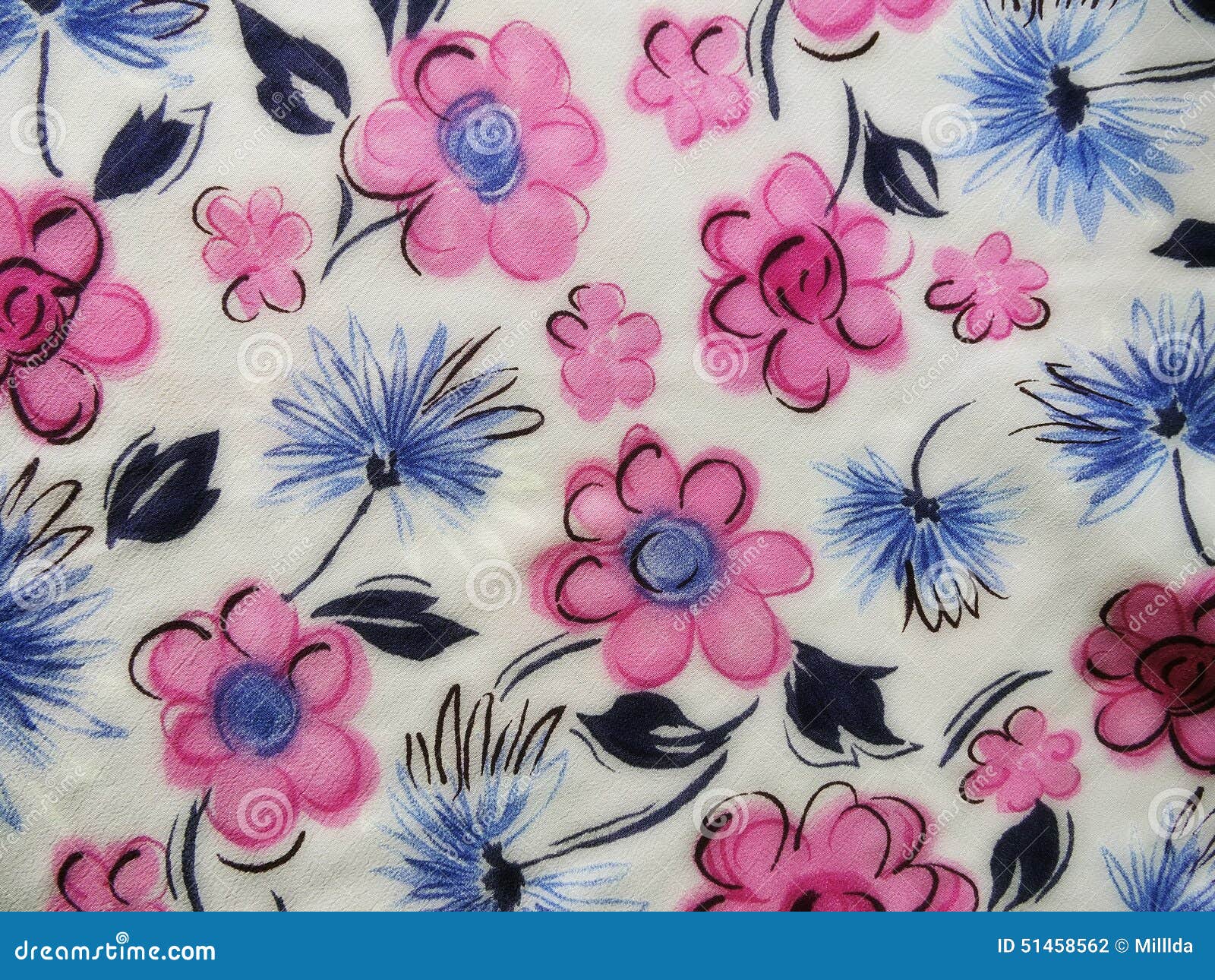 White Floral Fabric Texture Stock Photo Image of vivid, colored 51458562