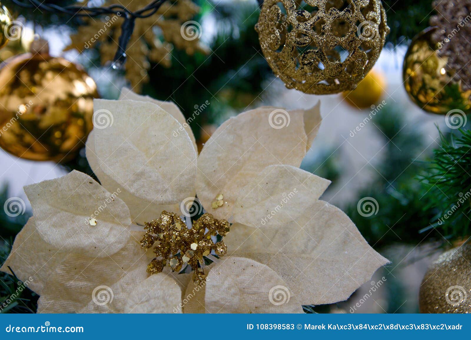 Decoration for Christmas Trees Stock Image Image of gold, decoration