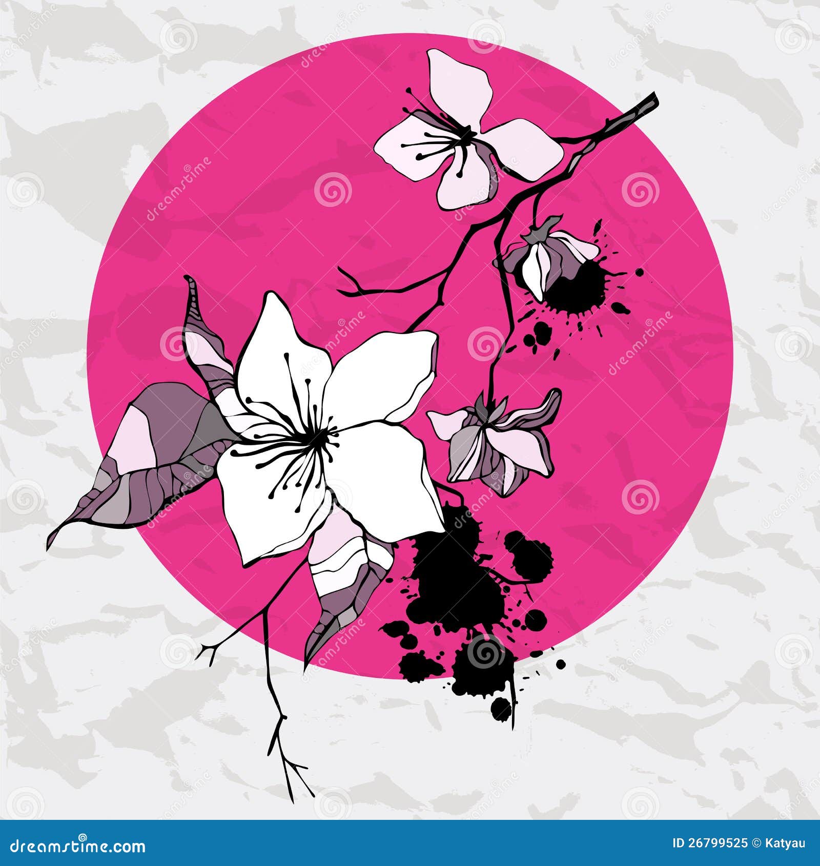 White Flower. Vector Illustration Stock Illustration - Illustration of