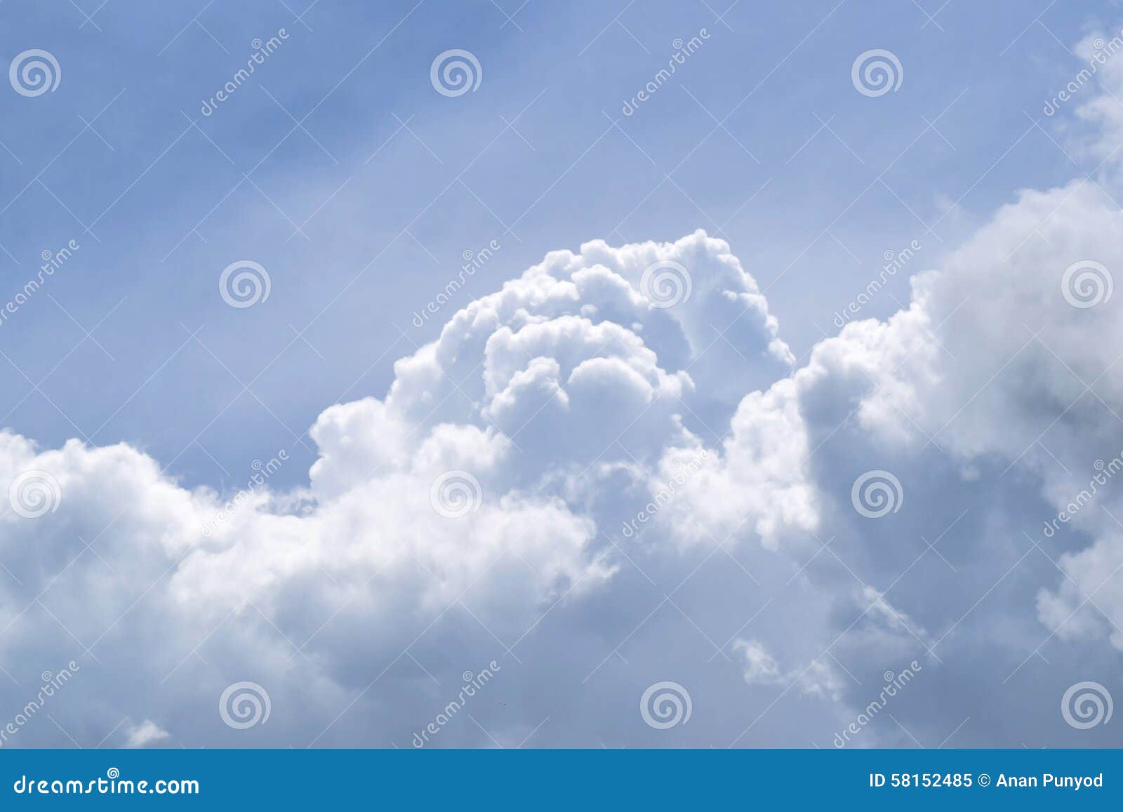 White Fluffy Clouds in the Blue Sky Stock Image Image of cloudscape