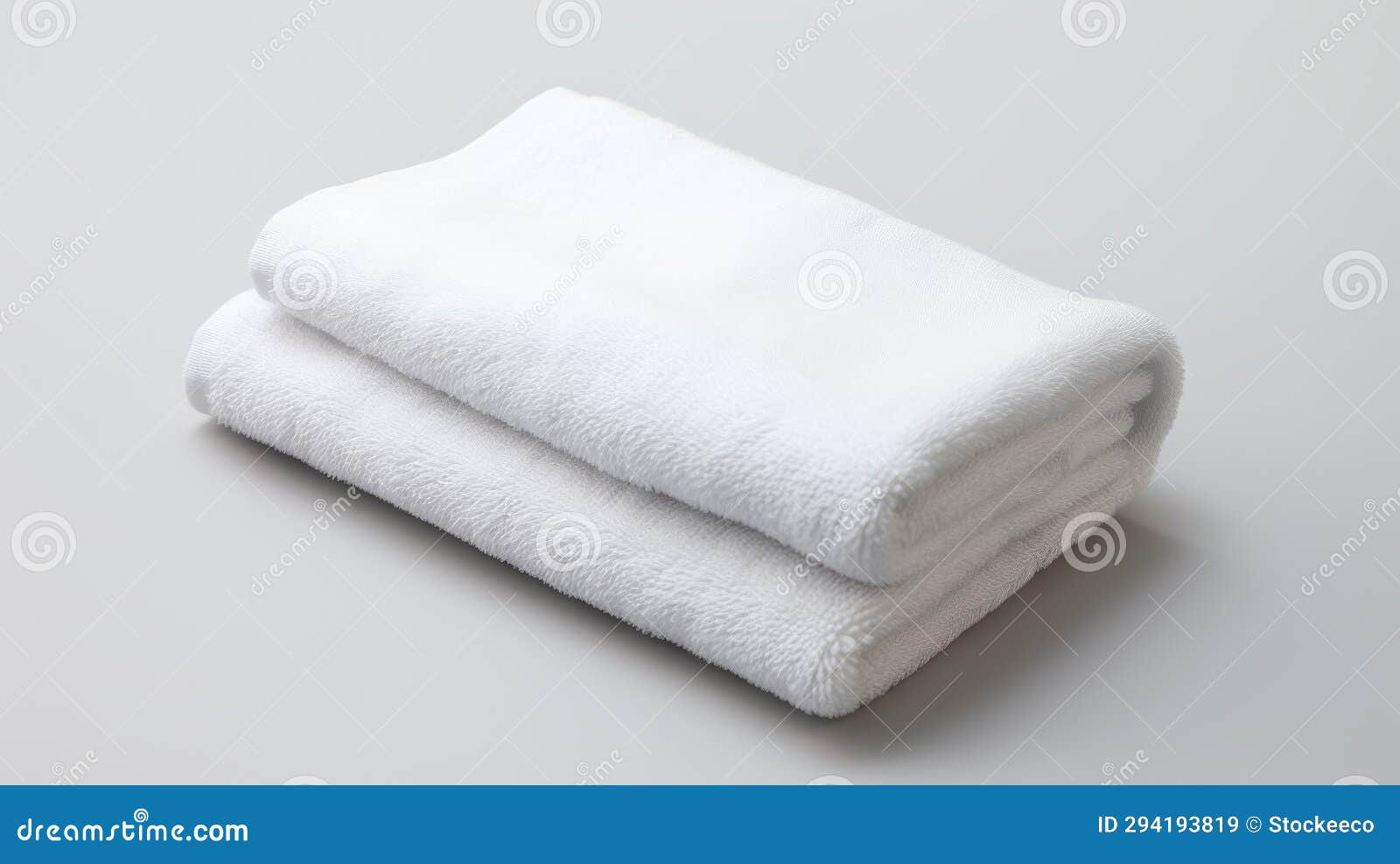 minimalistic white towels on grey background
