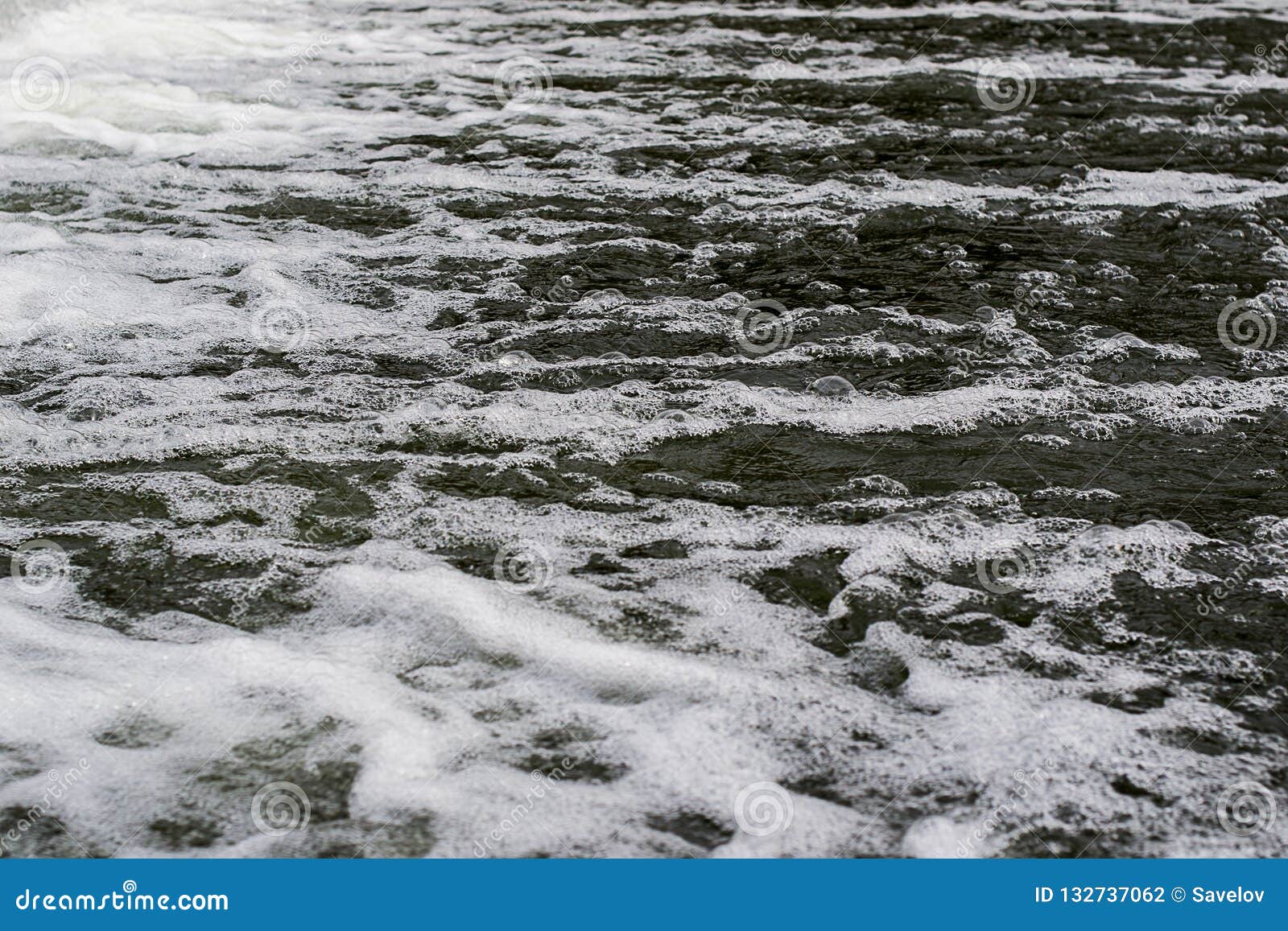 White Foam on the Surface of the Water Stock Photo Image of water