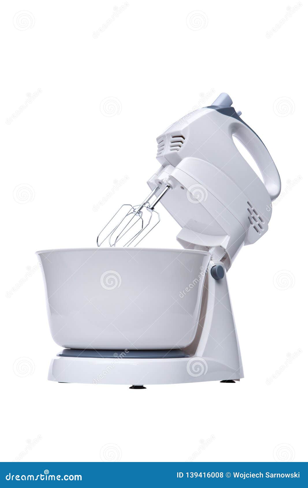White Food Mixer Cut Out on White Background Stock Photo Image of