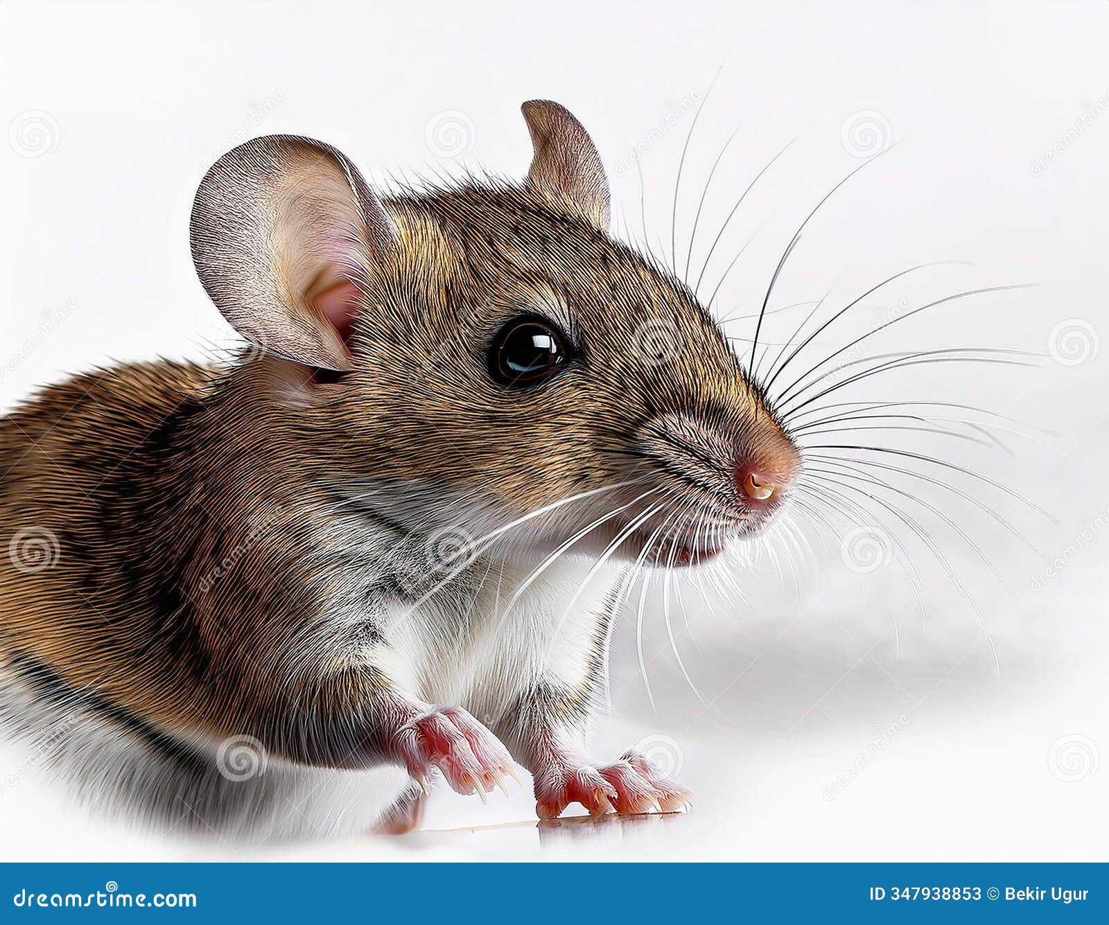 white-footed mouse,  on a white background