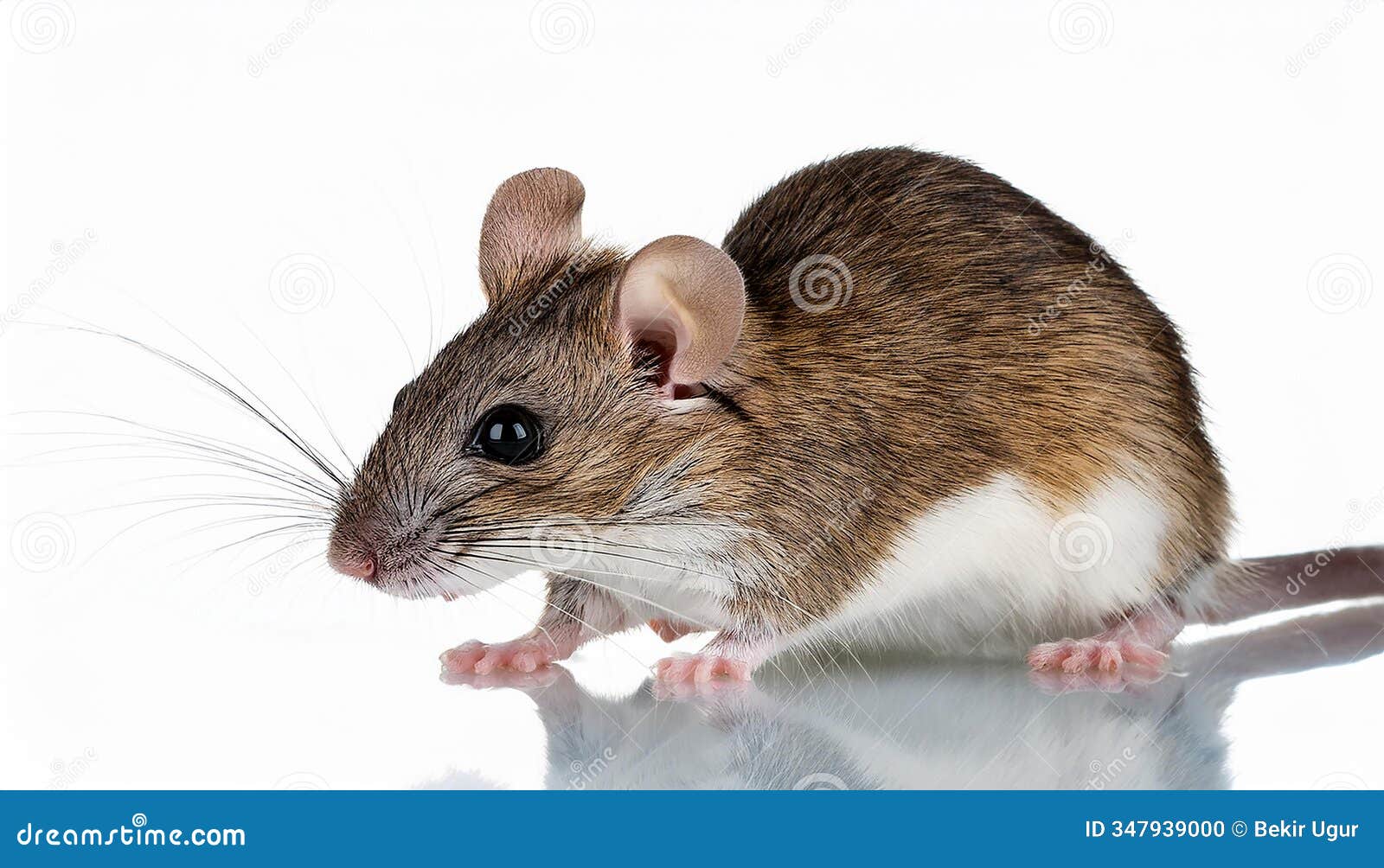 white-footed mouse,  on a white background