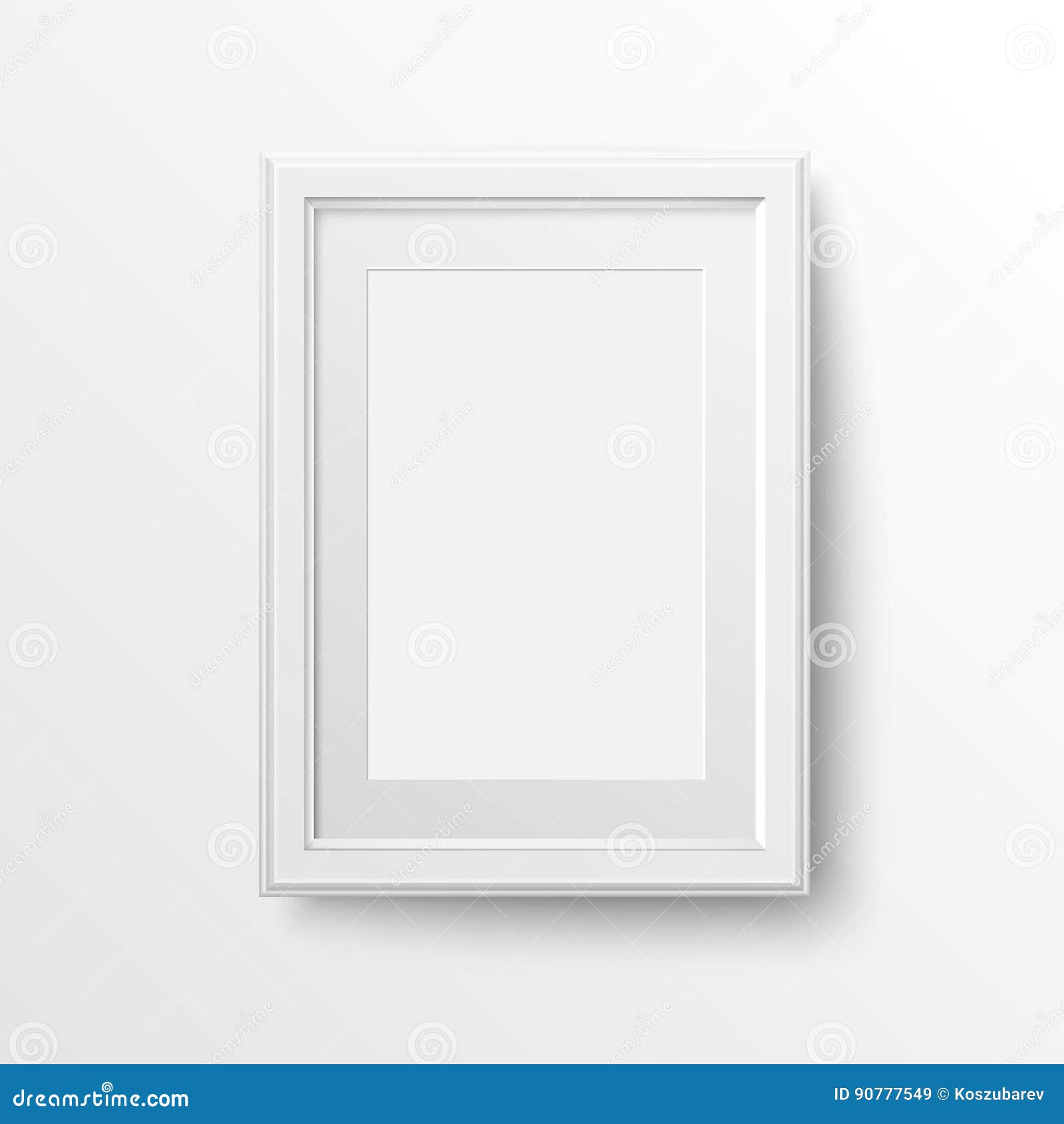 white frame for photos.