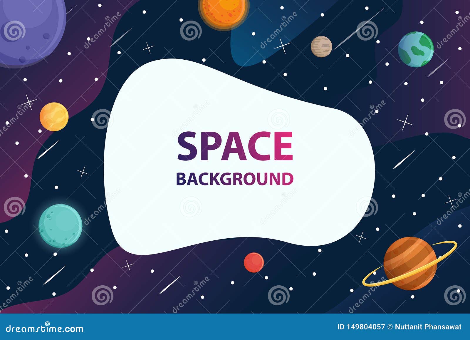 Space Galaxy Background Planets