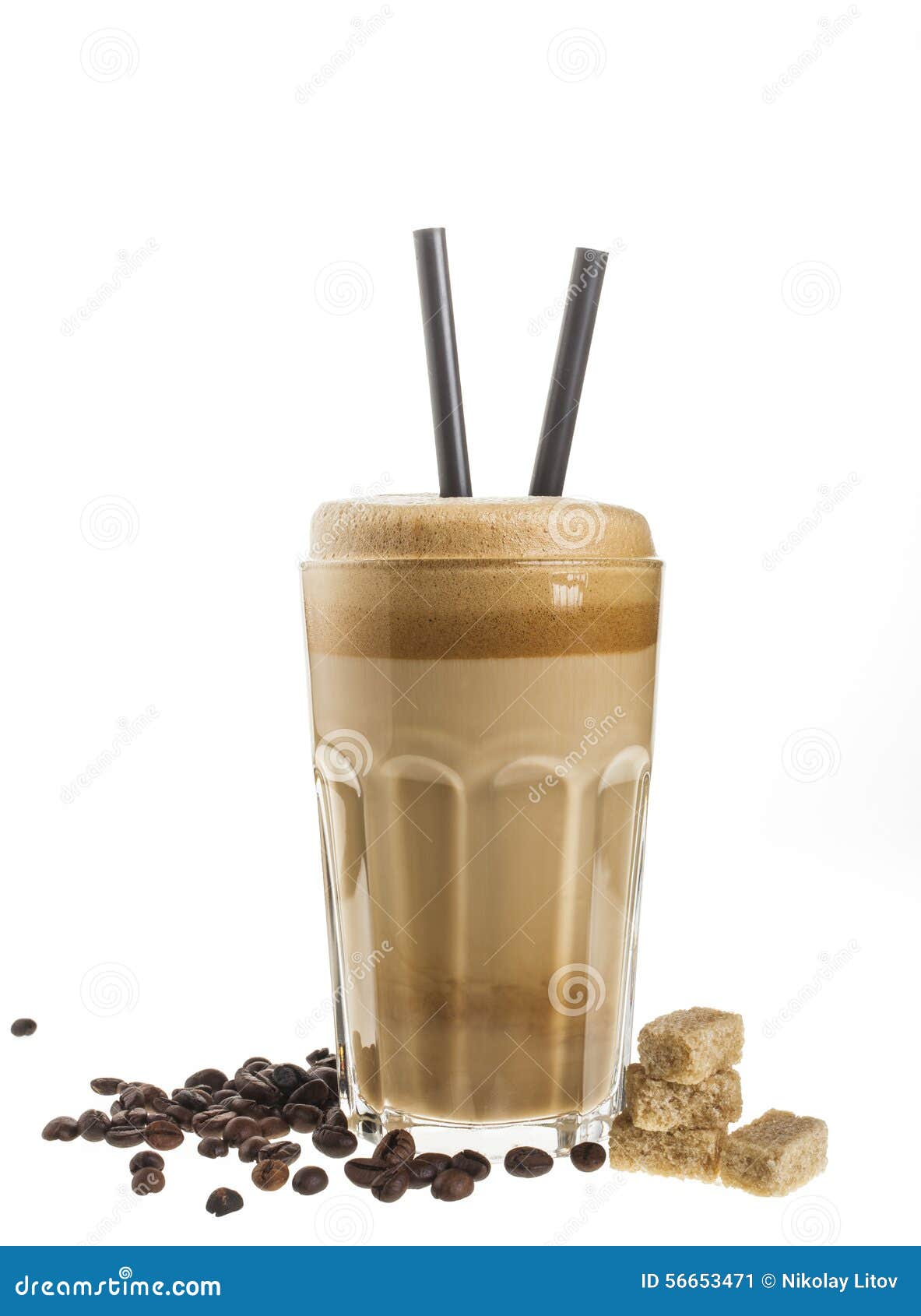 White Frappe Coffee stock image. Image of brown, beans 56653471