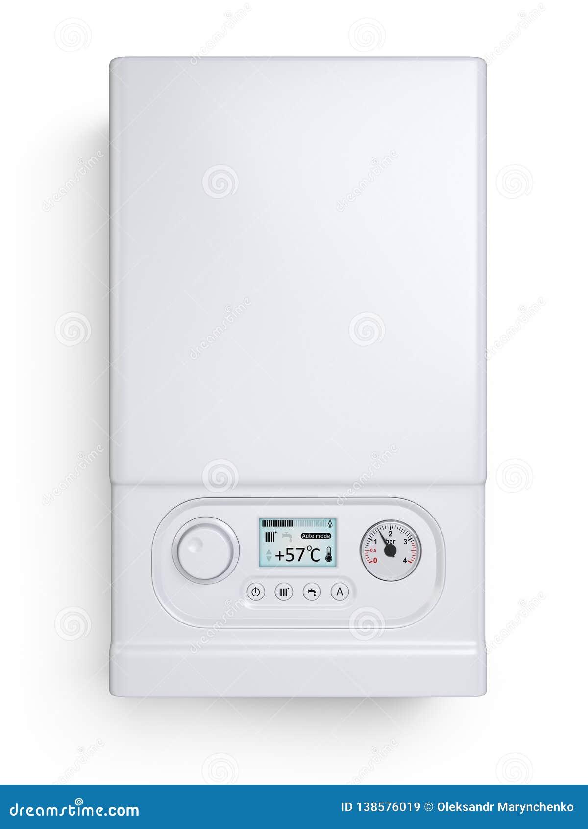 overzee advocaat Sterkte White Gas Boiler - Front View Stock Illustration - Illustration of  convenience, thermal: 138576019