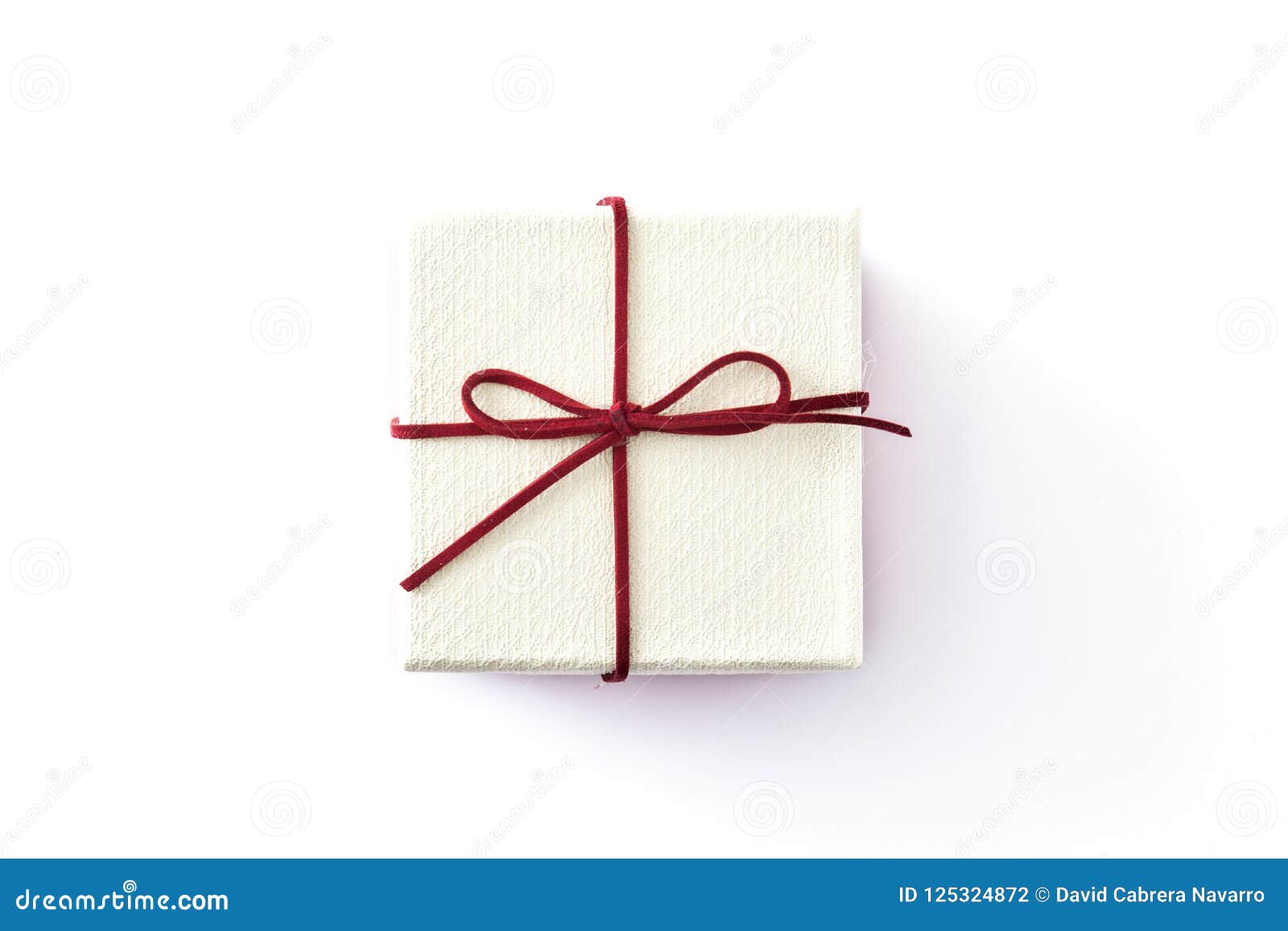 White Gift Box Isolated On White Background. Stock Photo Image of