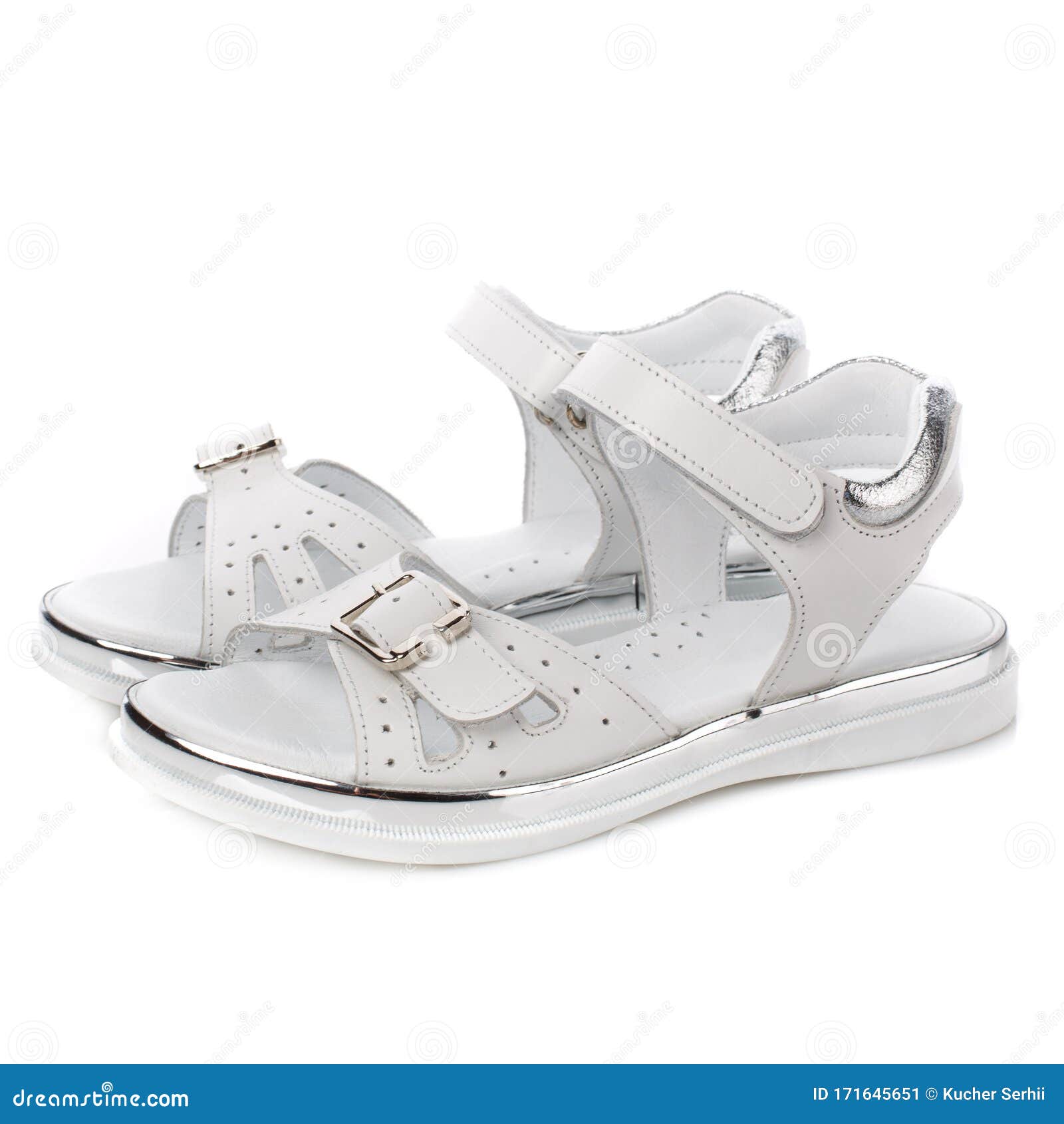 girls white sandals