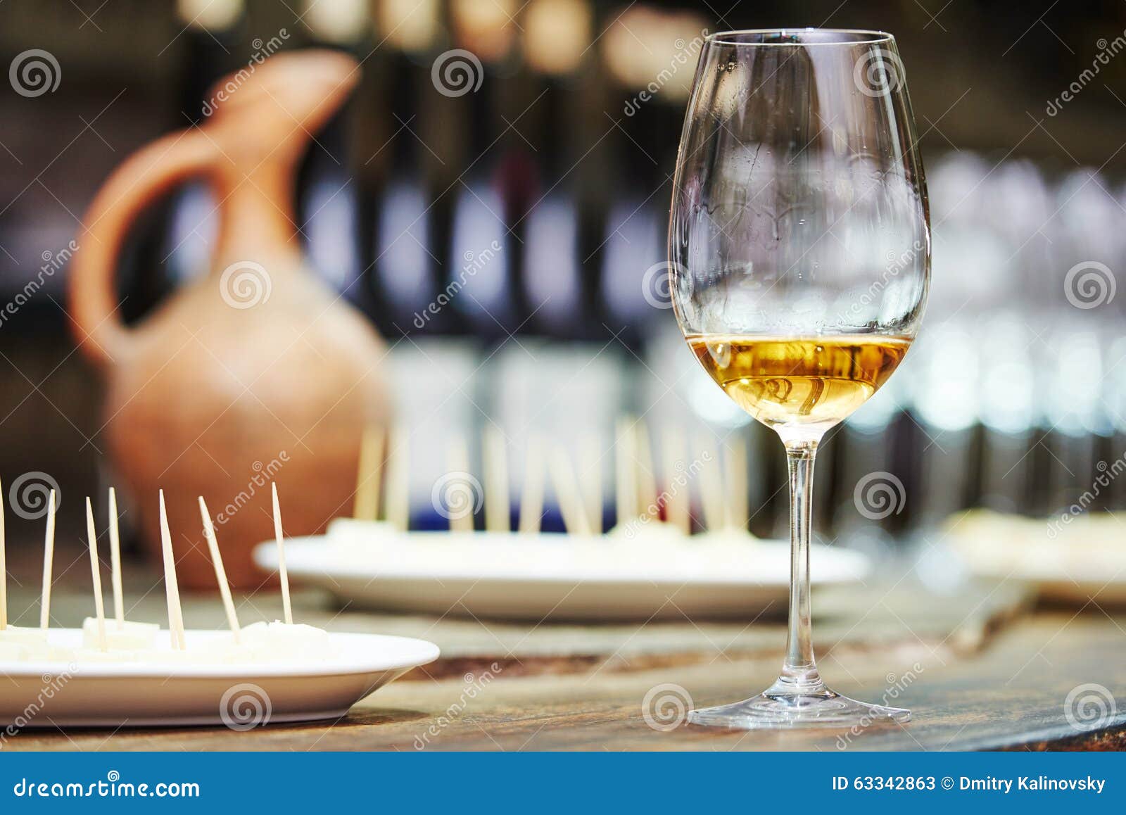 White Glass of Wine for Tasting Stock Image Image of alcohol