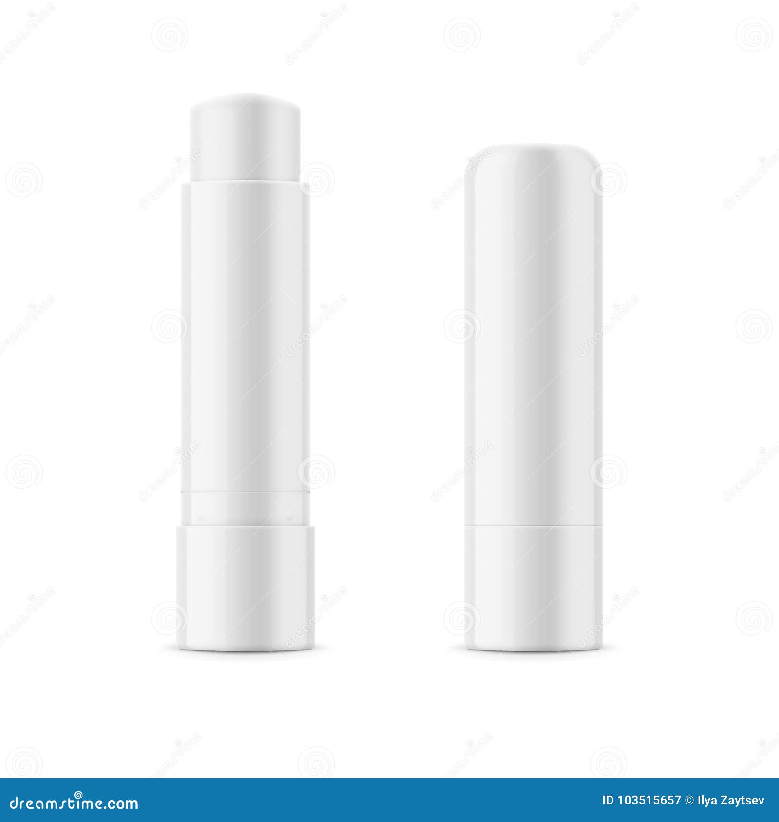 Download White Glossy Lip Balm Stick Stock Vector Illustration Of Detailed Tube 103515657