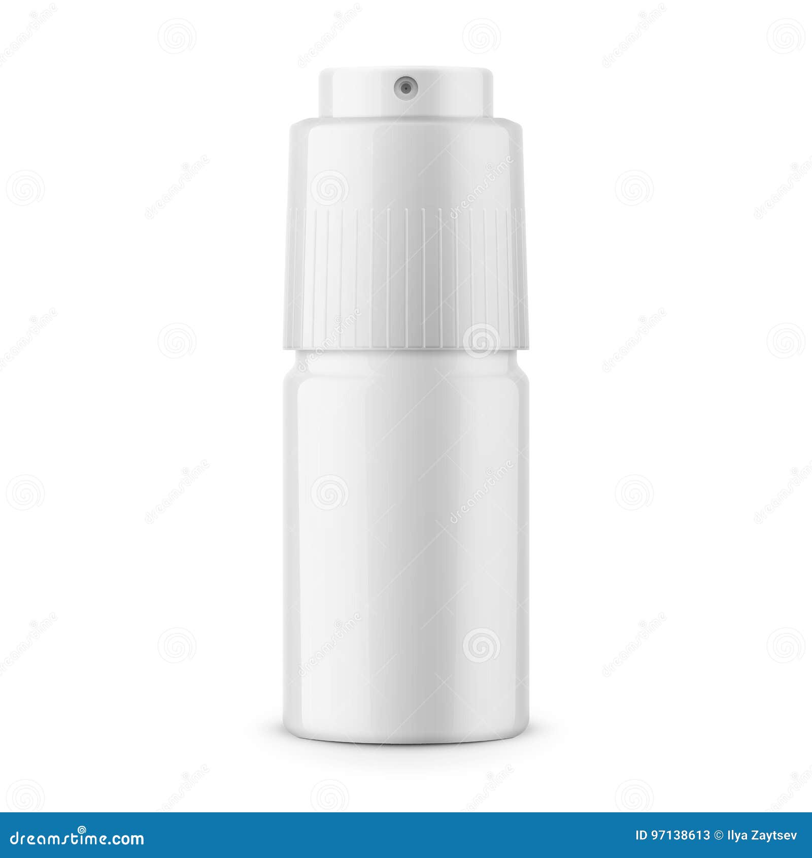 Download White Glossy Metal Deodorant Spray Bottle Stock Vector Illustration Of Template Fragrance 97138613