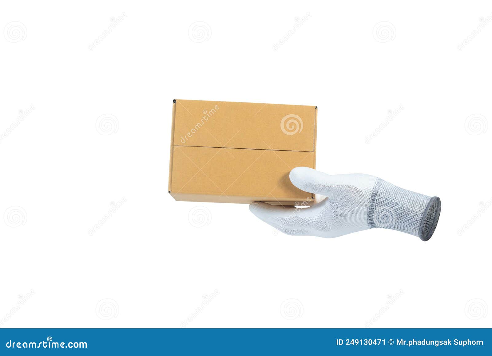 White Gloves Holding Cardboard Boxes Stock Image Image of hold