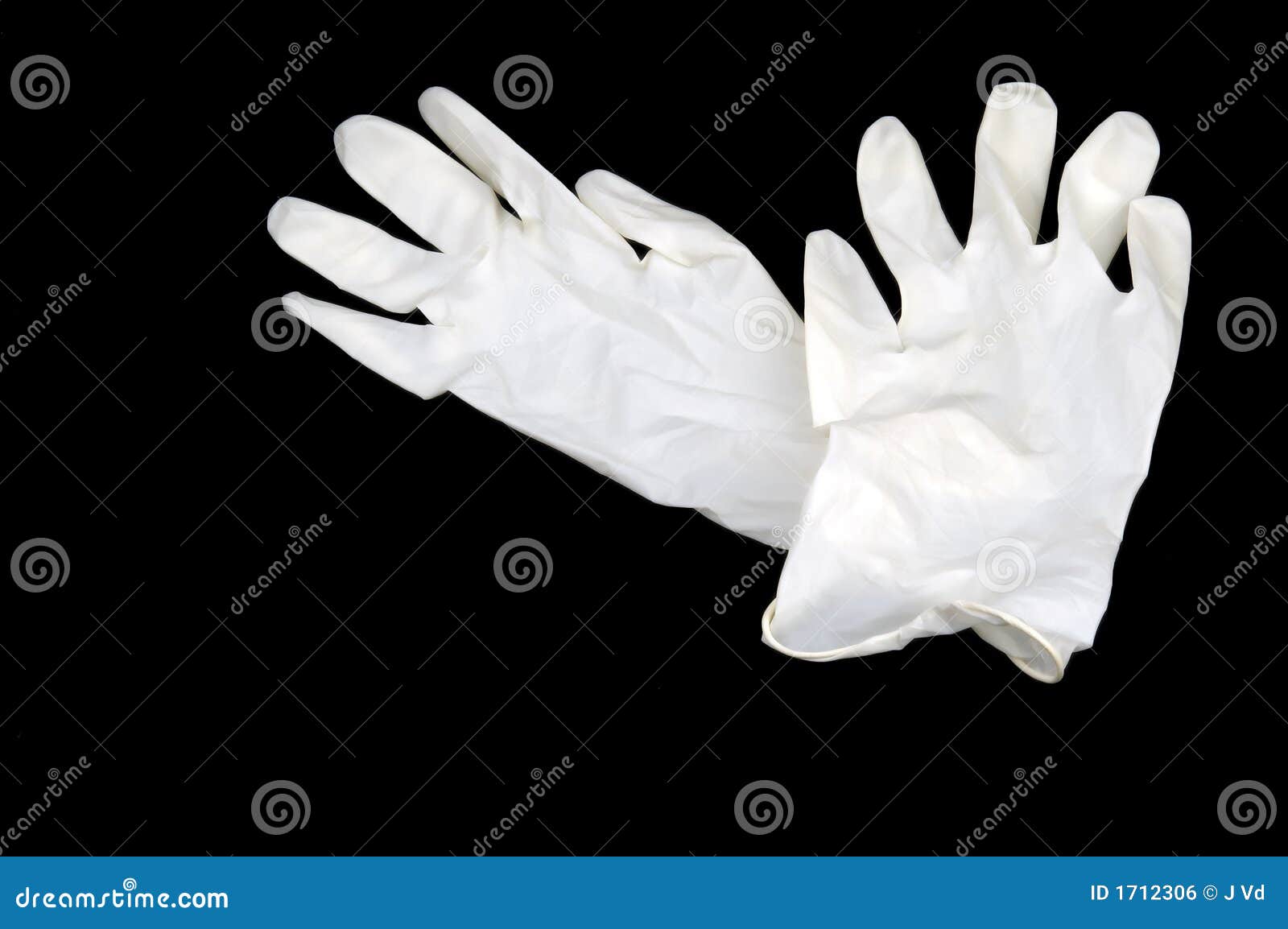 White Gloves Isolated on Black Background Stock Photo - Image of doctor