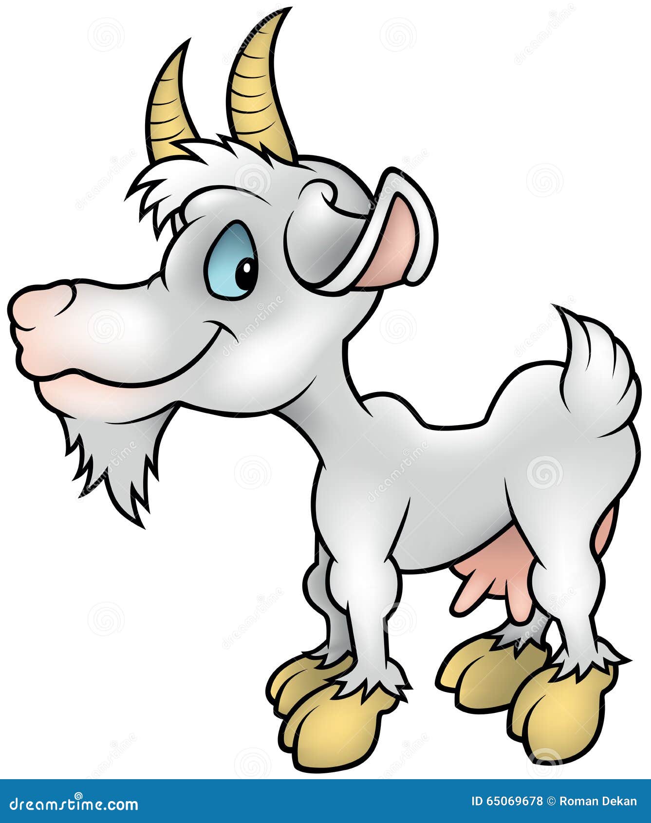 White Goat stock vector. Illustration of colored, clipart - 65069678