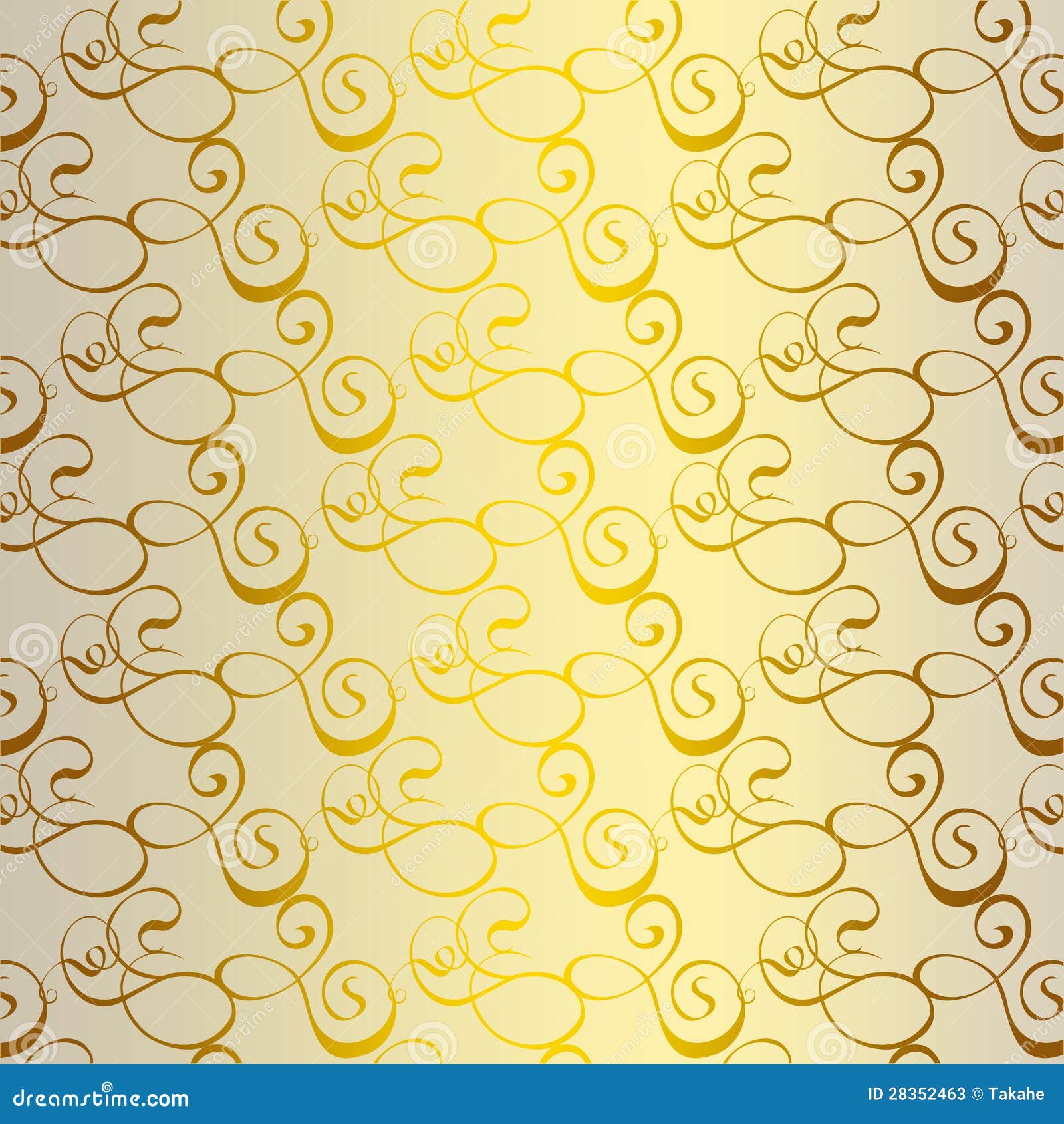 White and Gold Damask Modern Stock Illustration - Illustration of