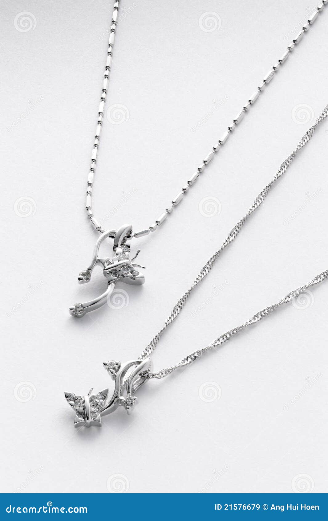 White gold necklaces stock image. Image of price, forever - 21576679