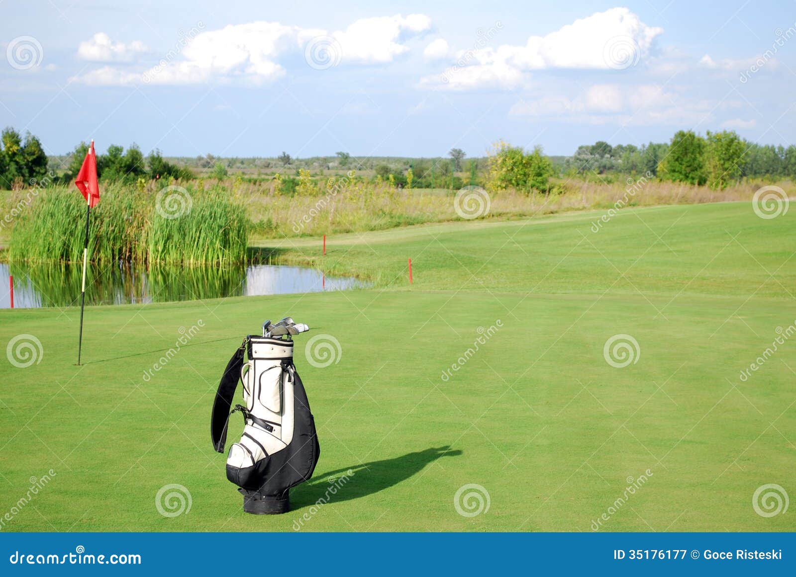 White golf bag stock image. Image of leisure, golf, lawn 35176177