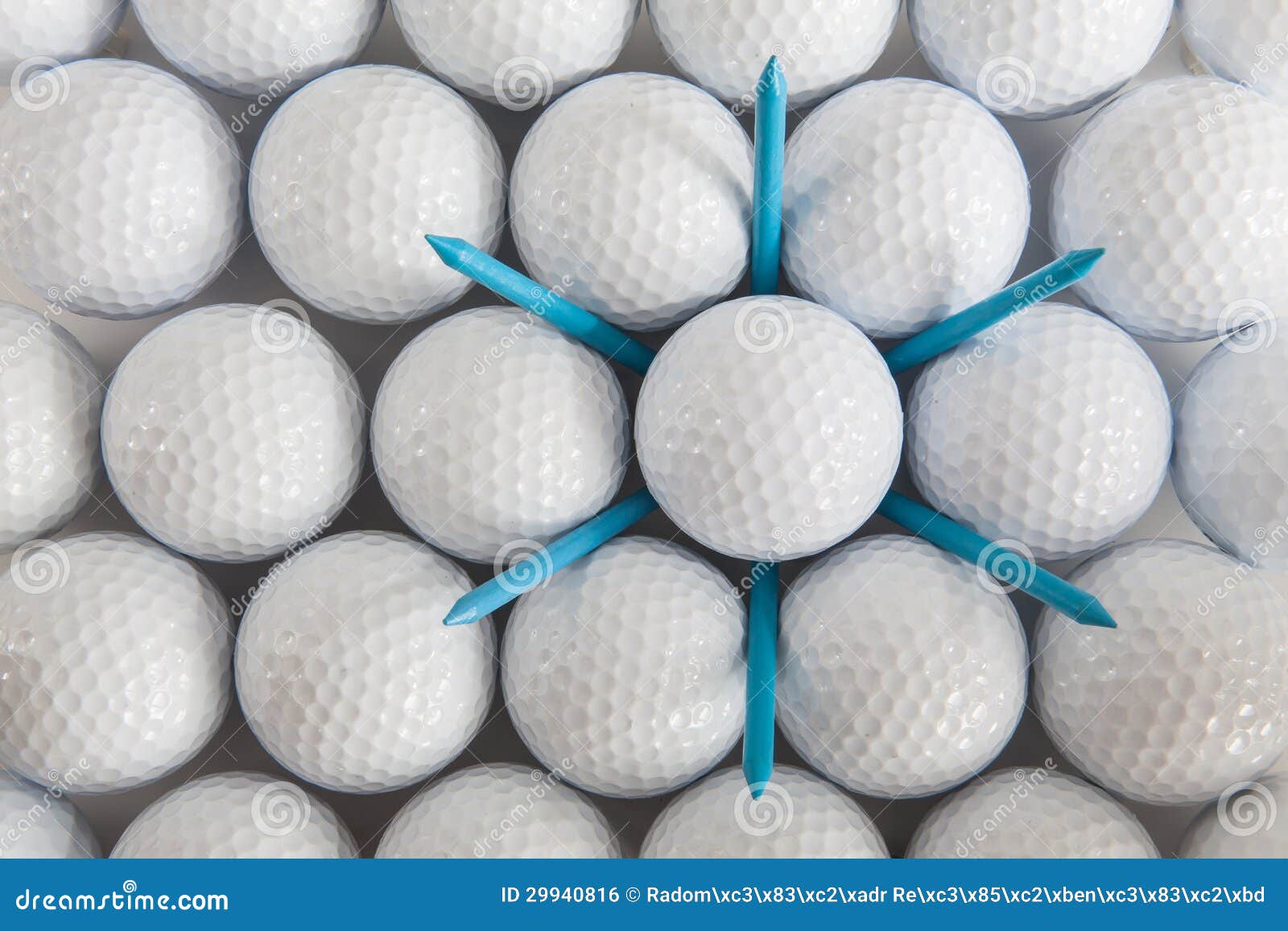Golf balls and tees stock photo. Image of sports, abstract 29940816
