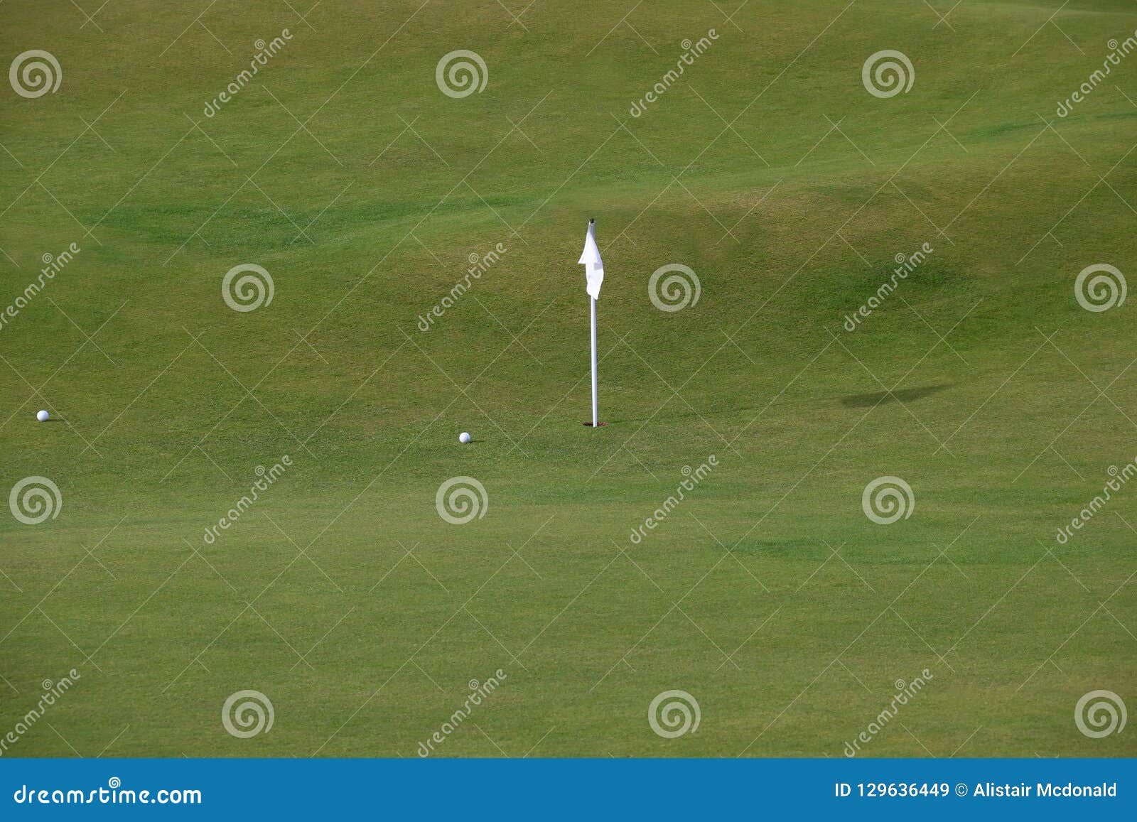 White Golf Flag at St.Andrews Golf Course Scotland Stock Image Image