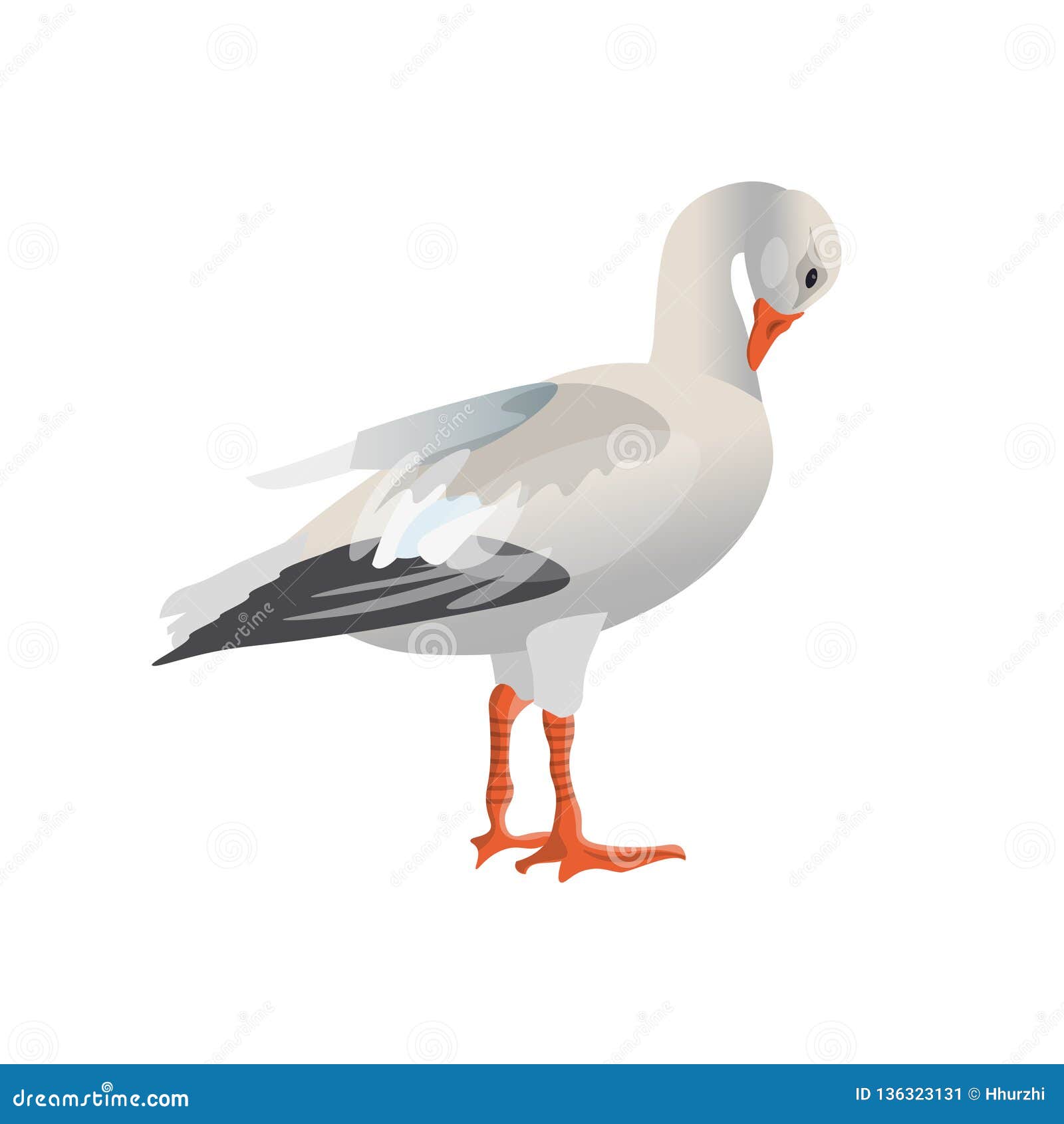 Download White goose vector stock vector. Illustration of gray ...