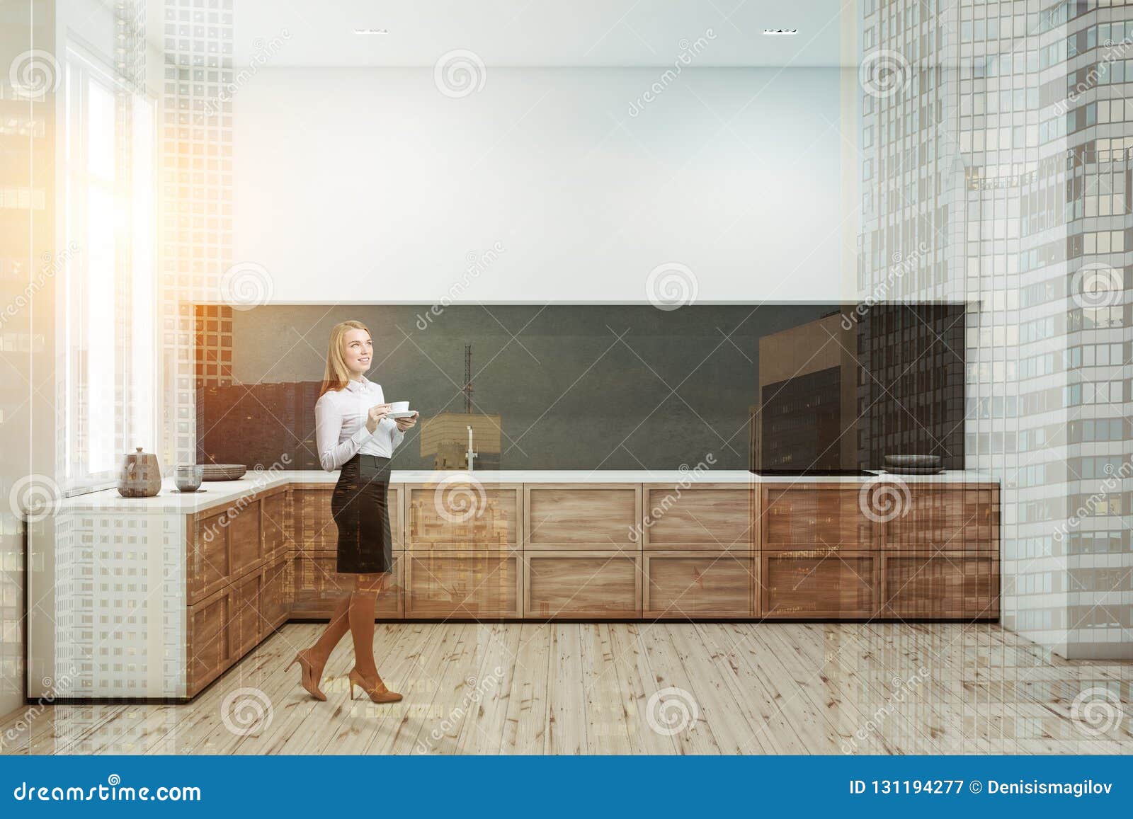White And Gray Kitchen Wooden Counter Woman Stock Image Image Of Contemporary Appliances 131194277,Modern Front Door Wreath Ideas
