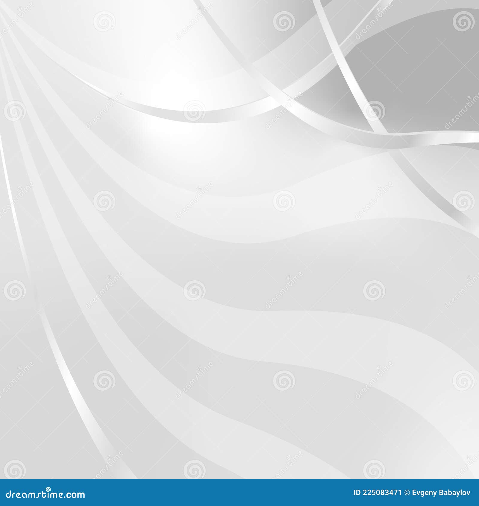 White Gray Vector Background with Wavy Lines Illustration Stock