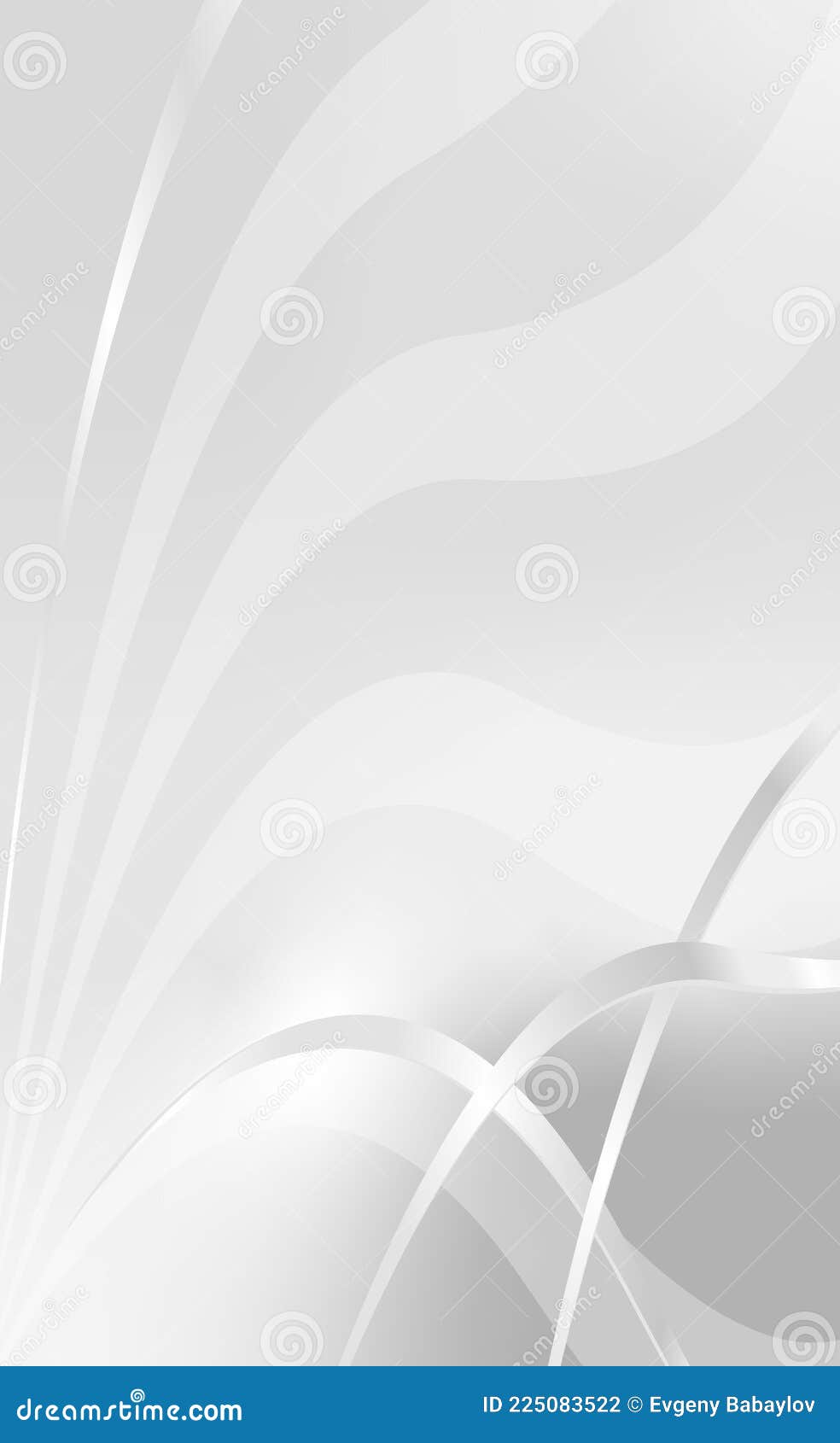 White Gray Vector Background with Wavy Lines Illustration Stock