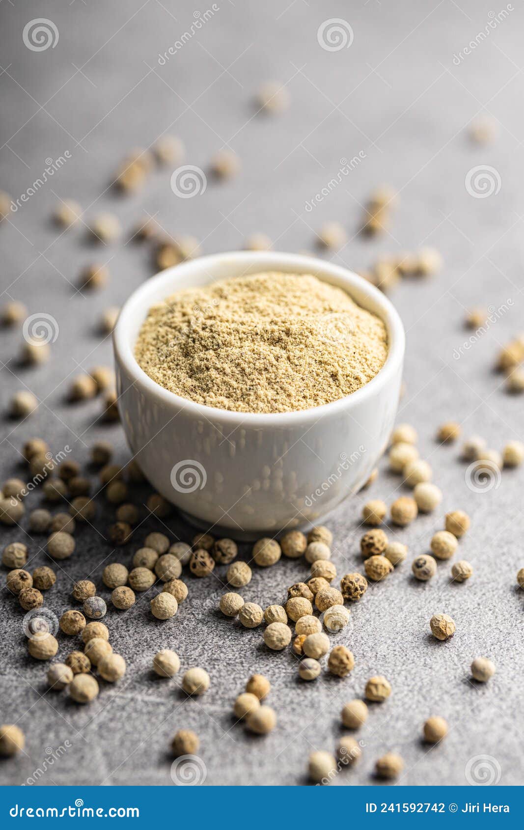 White Ground Pepper and Whole Peppercorn Spice in Bowl Stock Photo Image of spice, natural