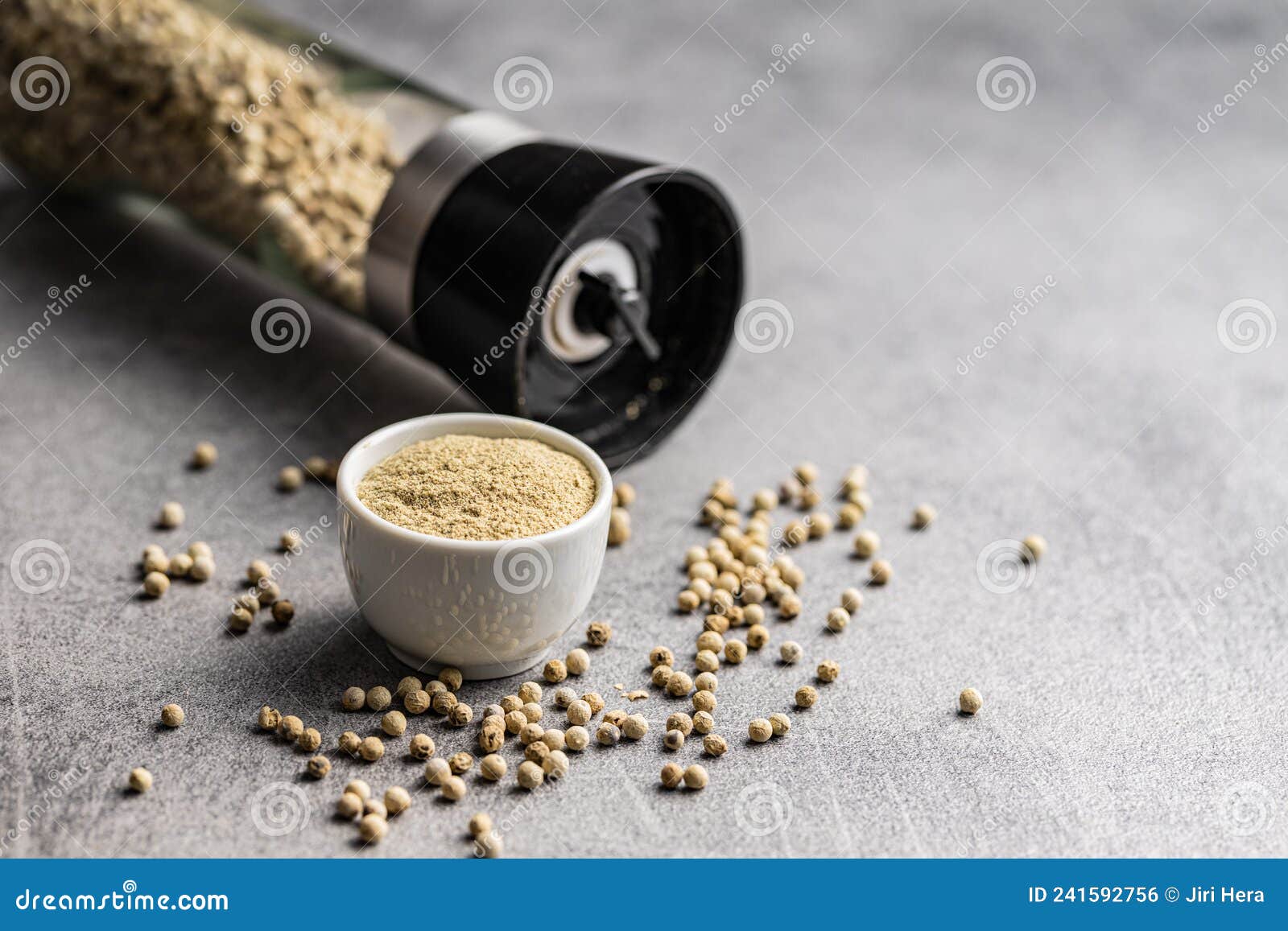 White Ground Pepper and Whole Peppercorn Spice in Bowl Stock Photo Image of cook, pepper